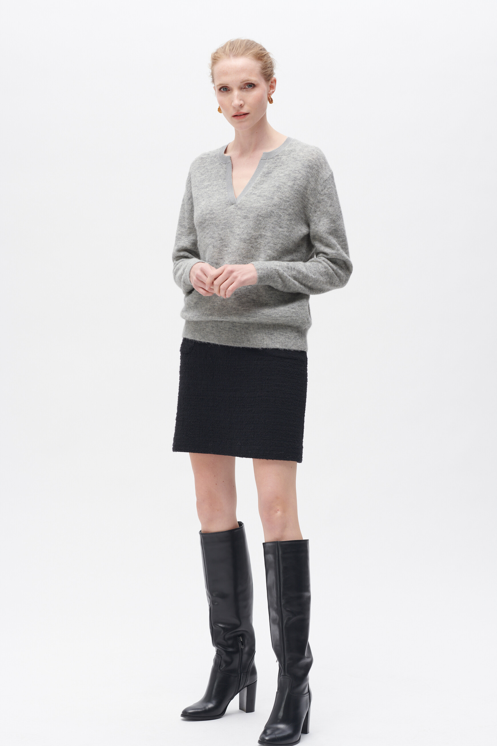 Pull maddy gris clair femme