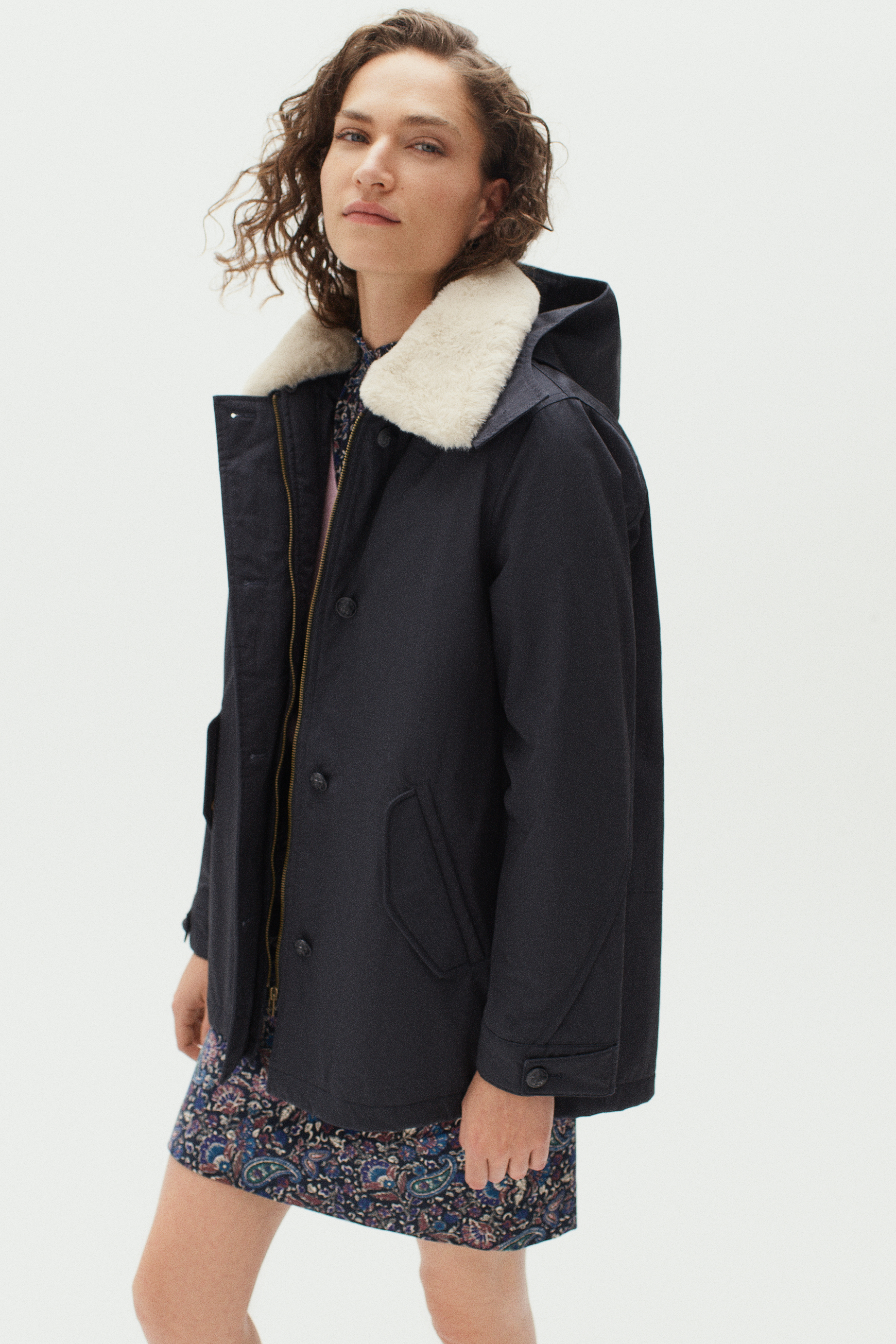 parka ernest bleu marine femme | Caroll