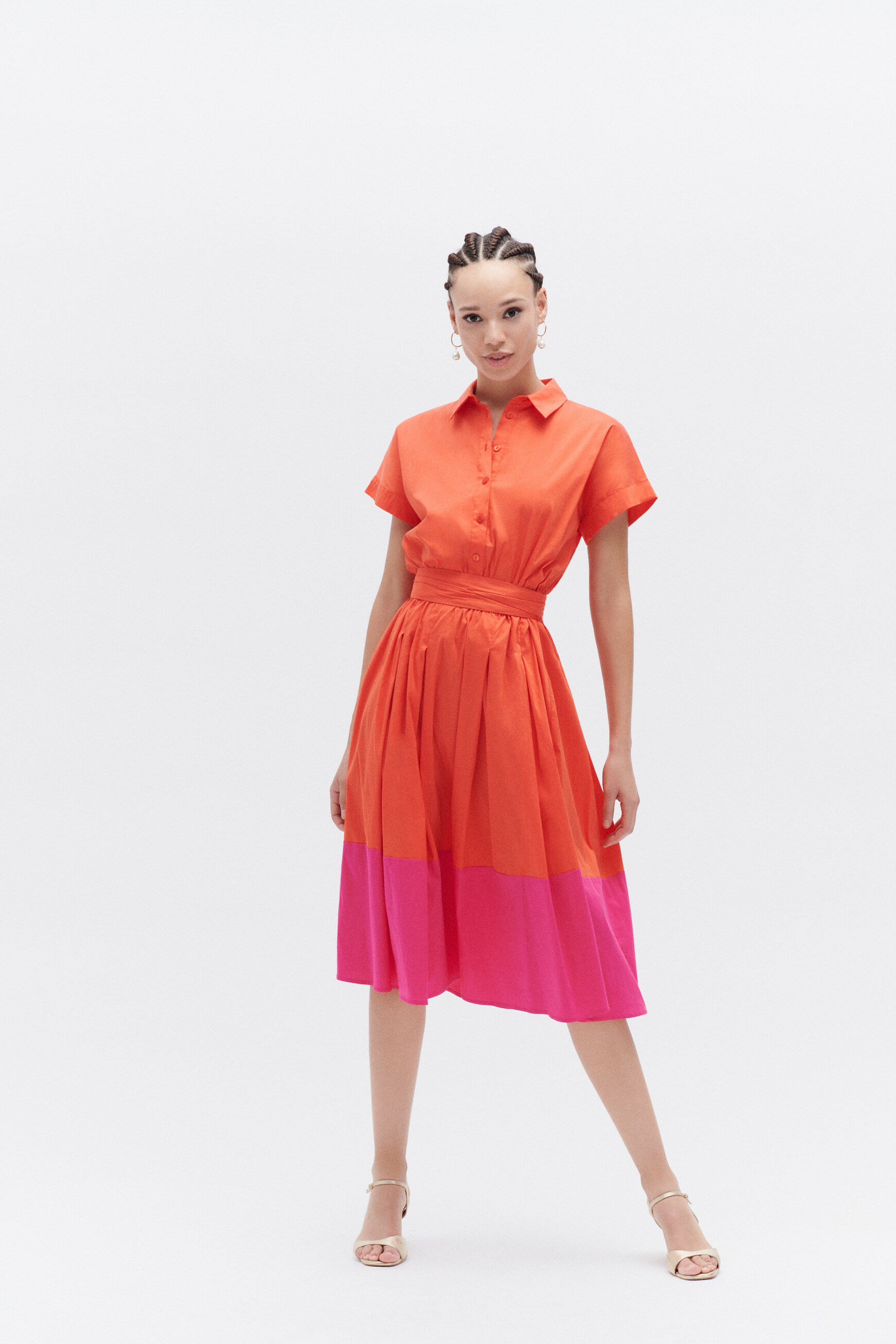 robe melanie orange femme