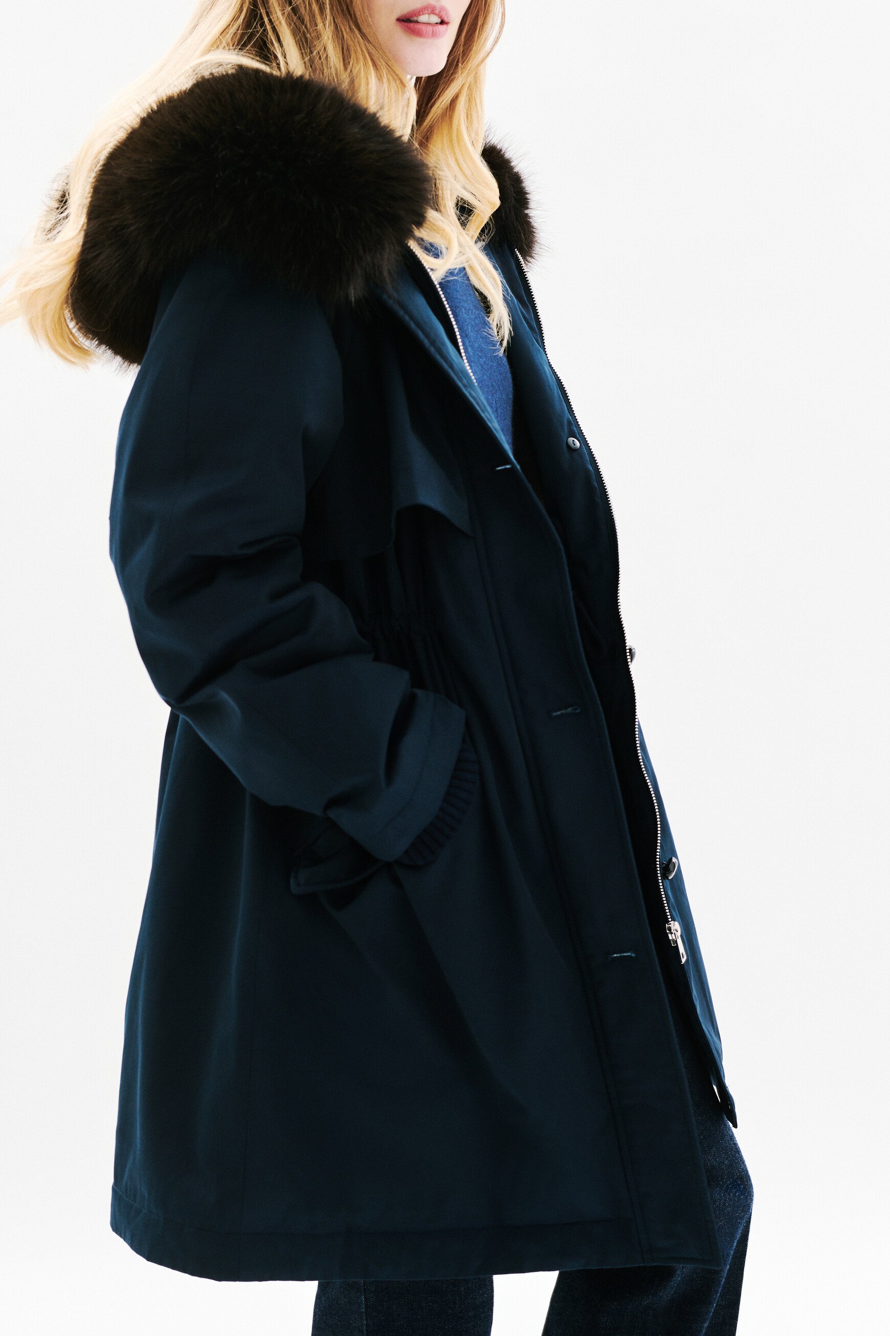 Gtoundrina parka navy blue woman