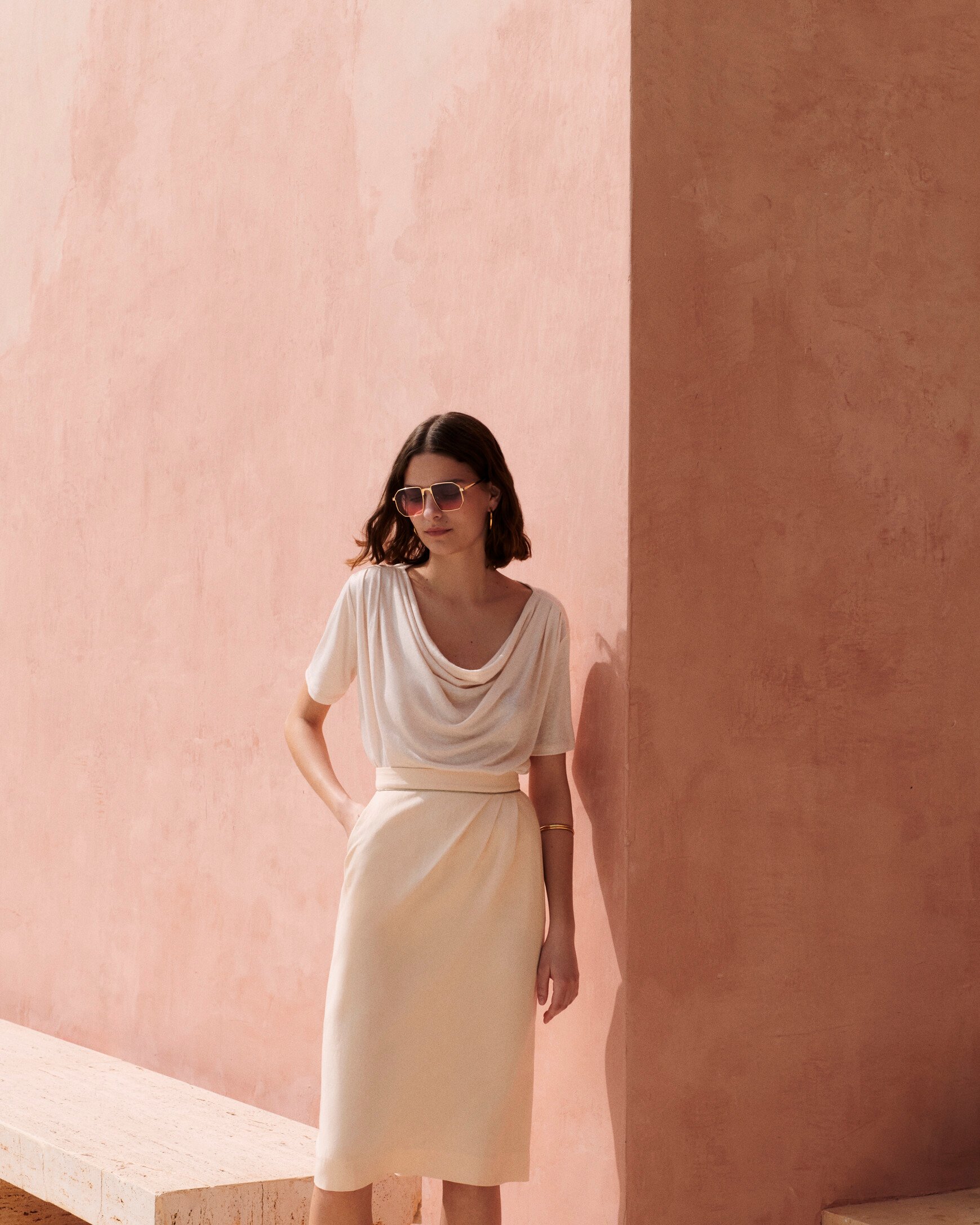 Jupe jilene creme femme
