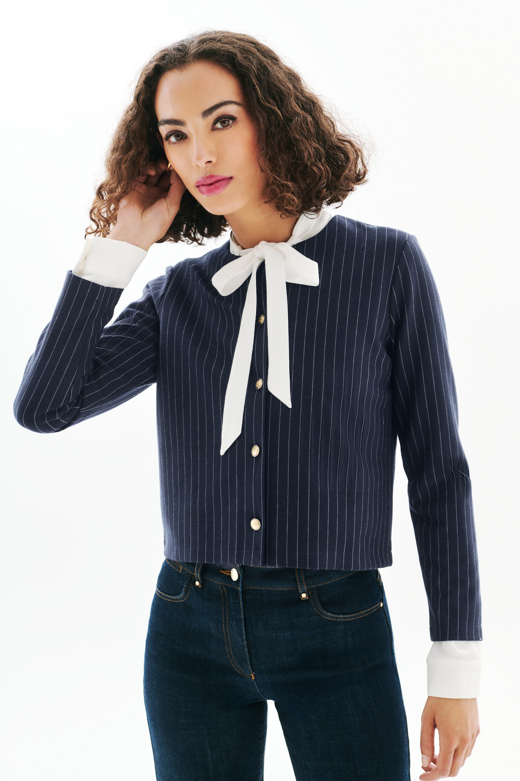 Tjoris jacket navy blue woman