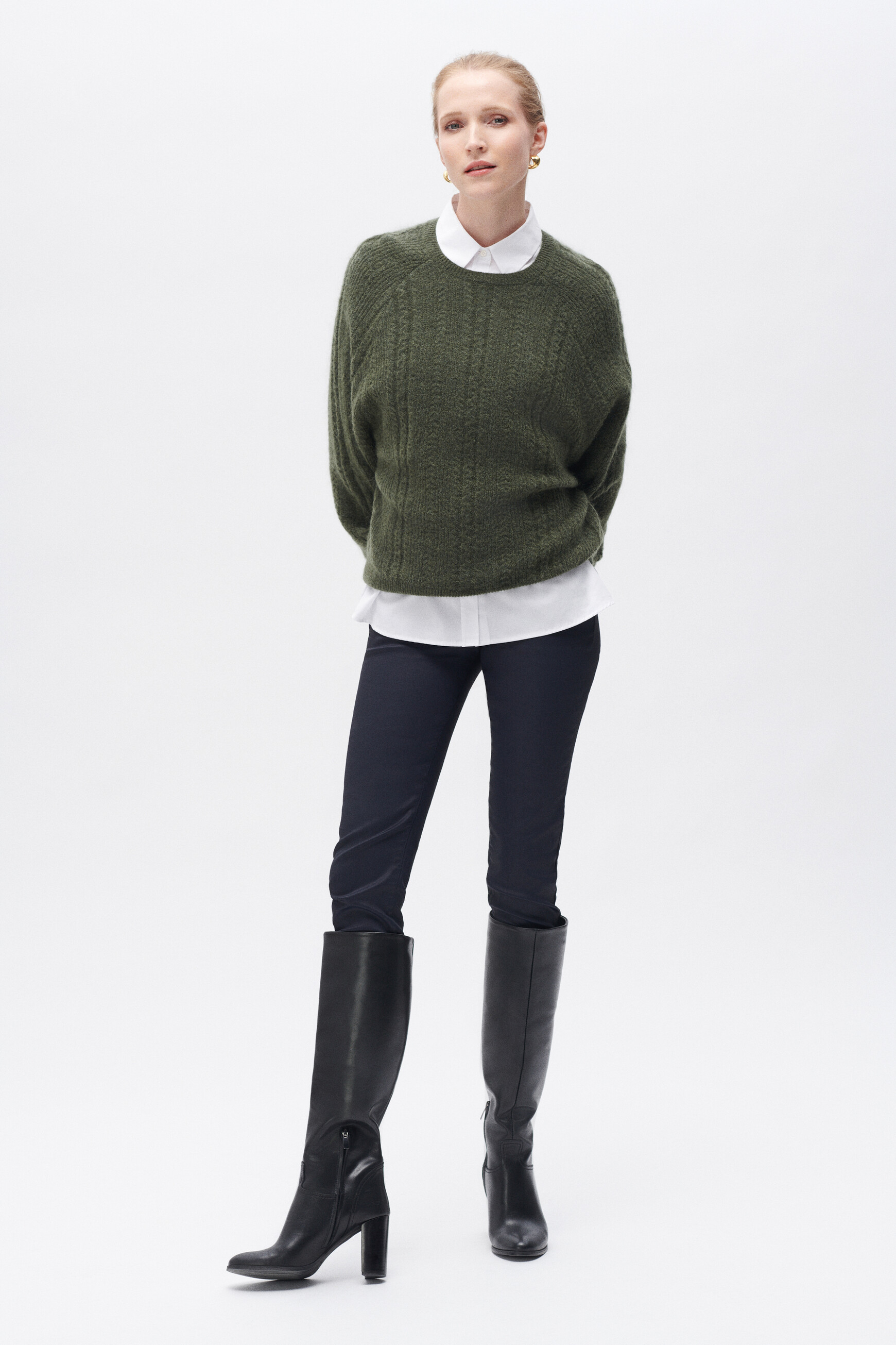 Pull myrtille vert clair femme