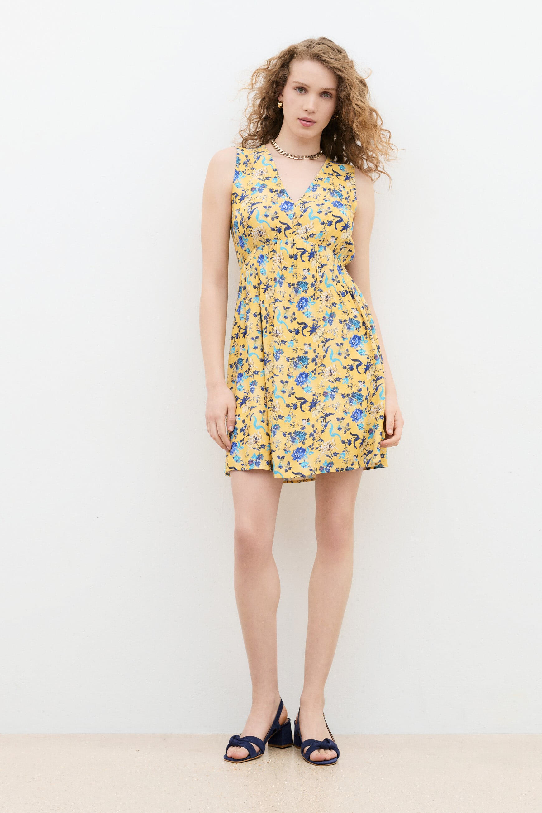Dress Rtan canary yellow woman