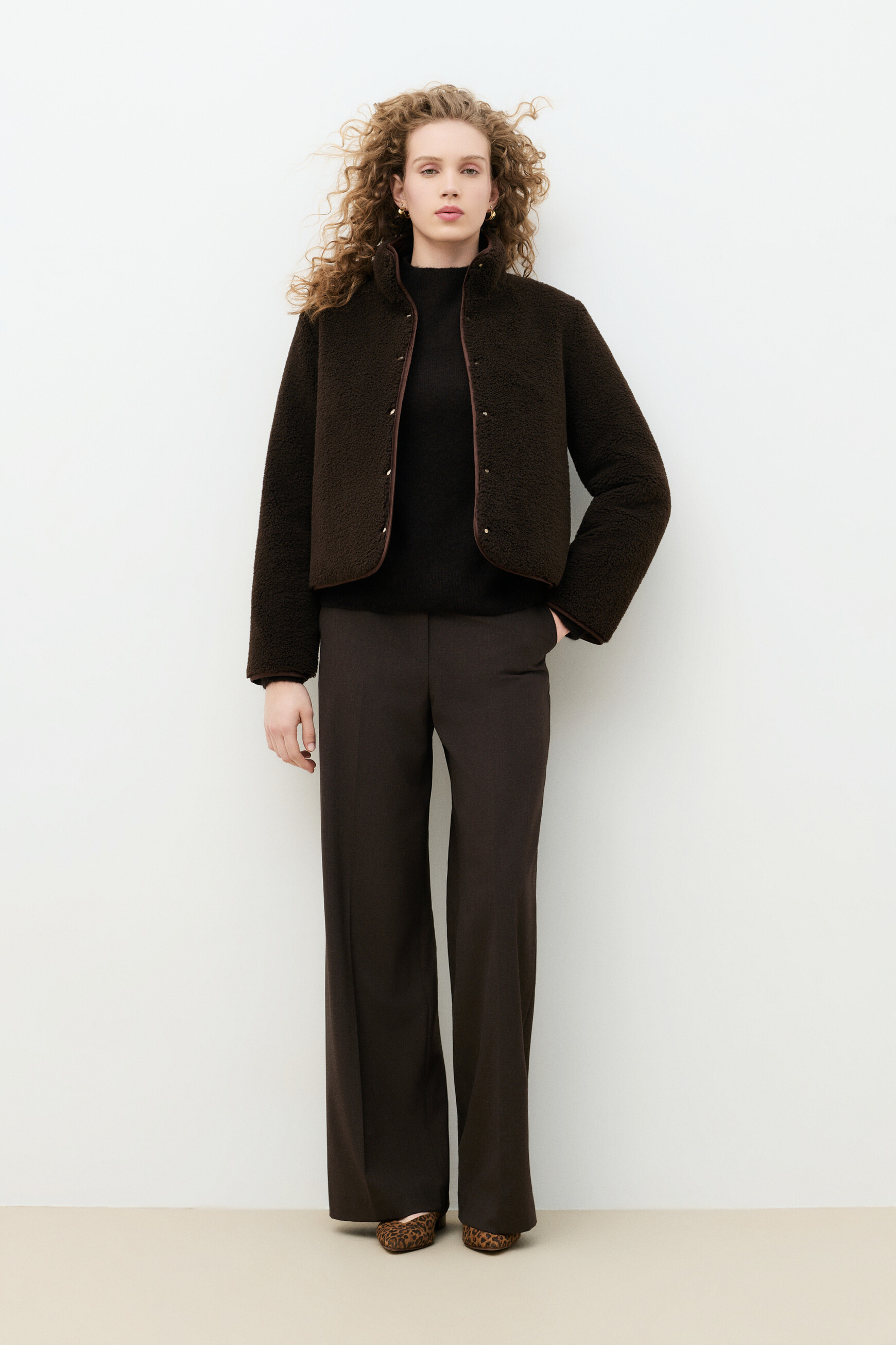 Gambertine puffer jacket dark brown woman