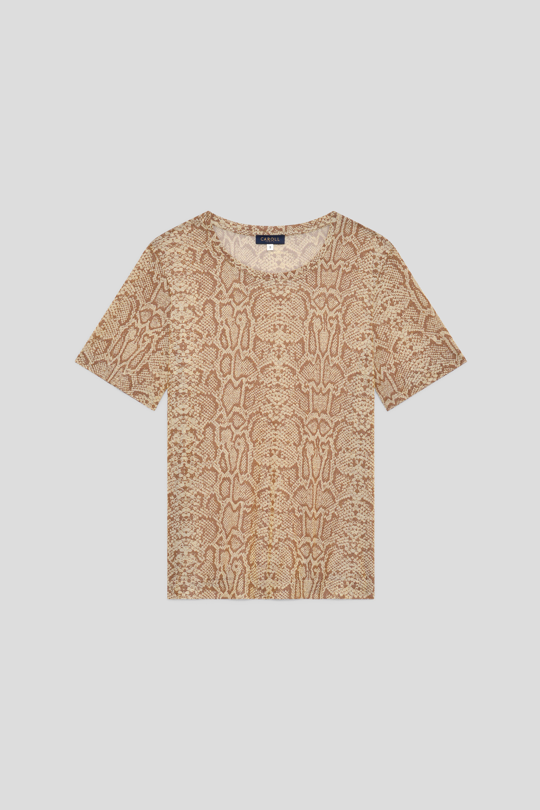 T-Shirt Tjoana-Python sandfarben damen