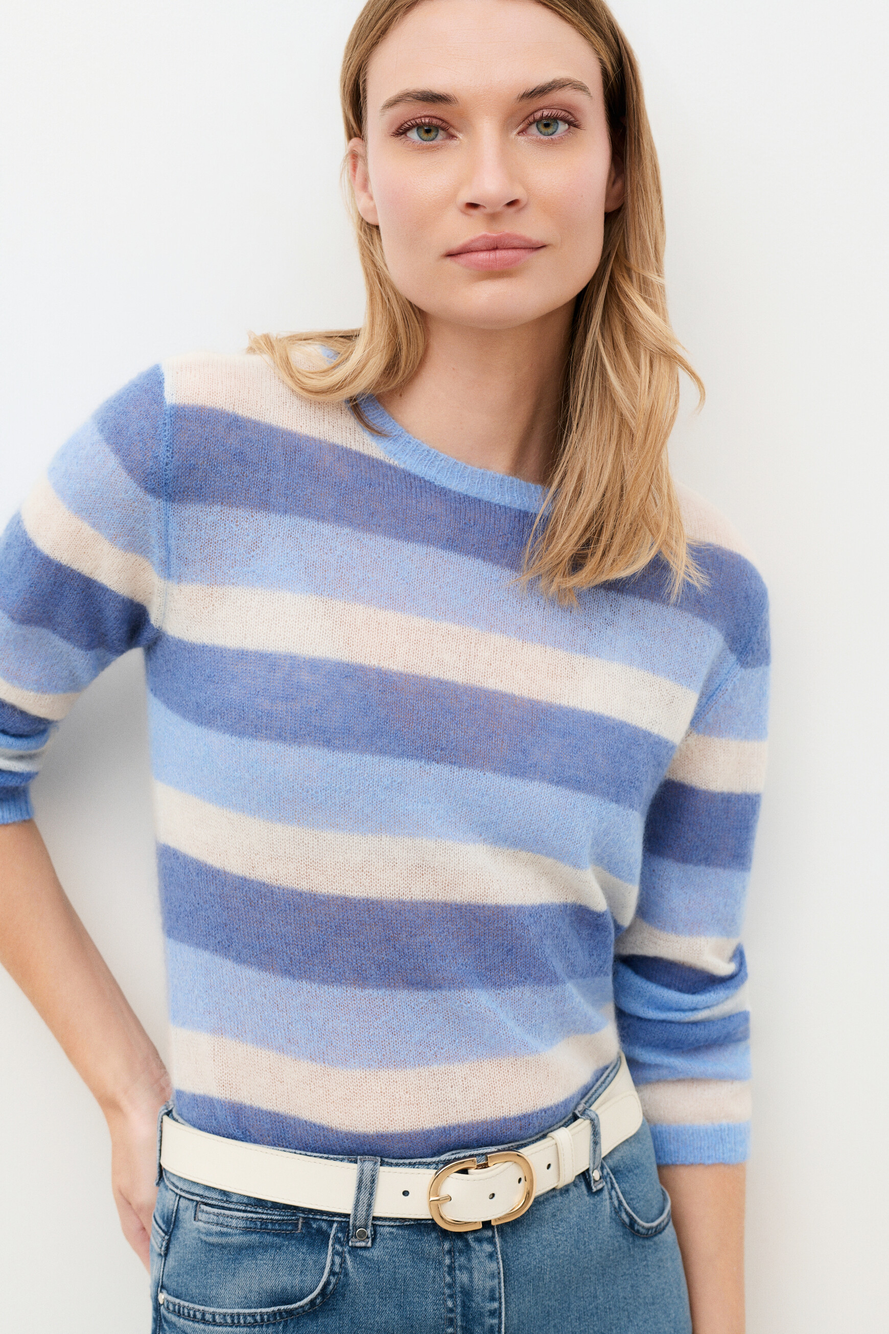 Mgreg sweater blue-grey woman