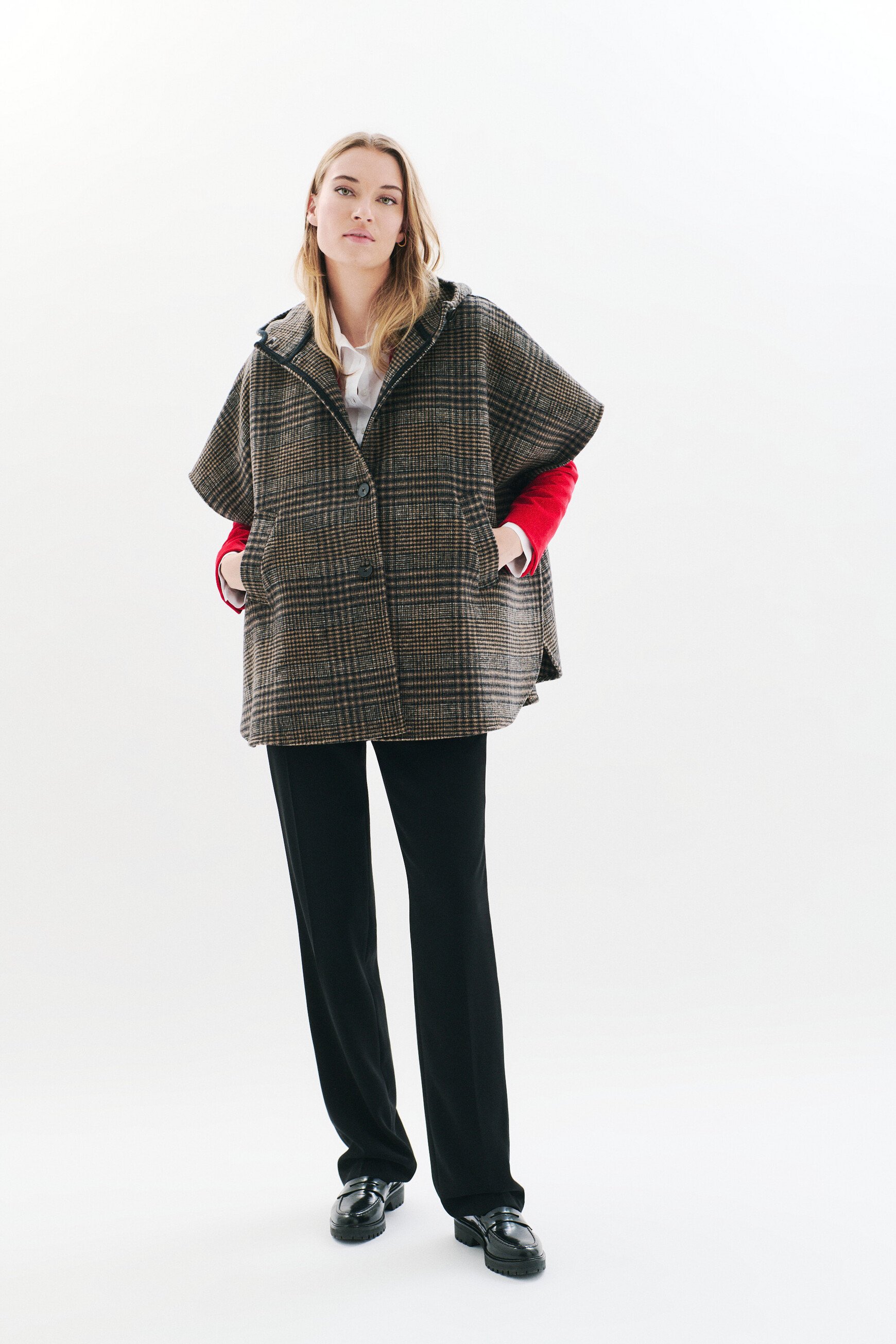 Harca2 poncho taupe woman