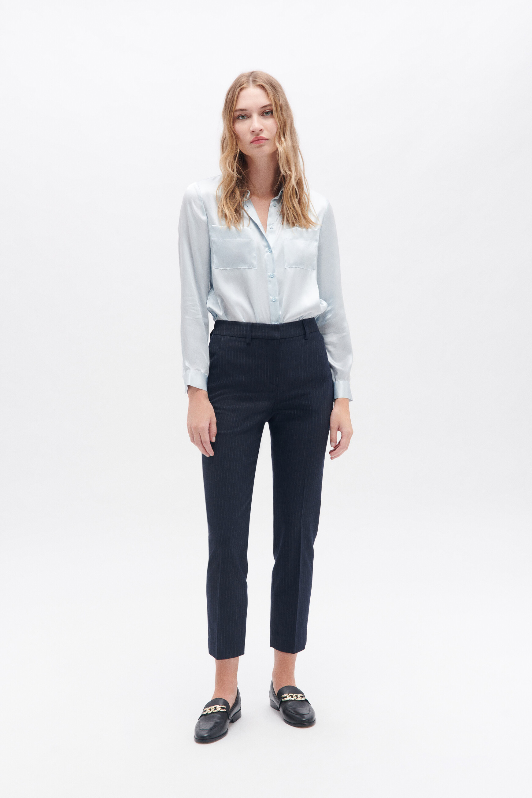 pantalon psidiko4 bleu marine femme Pantalon psidiko4 bleu marine femme