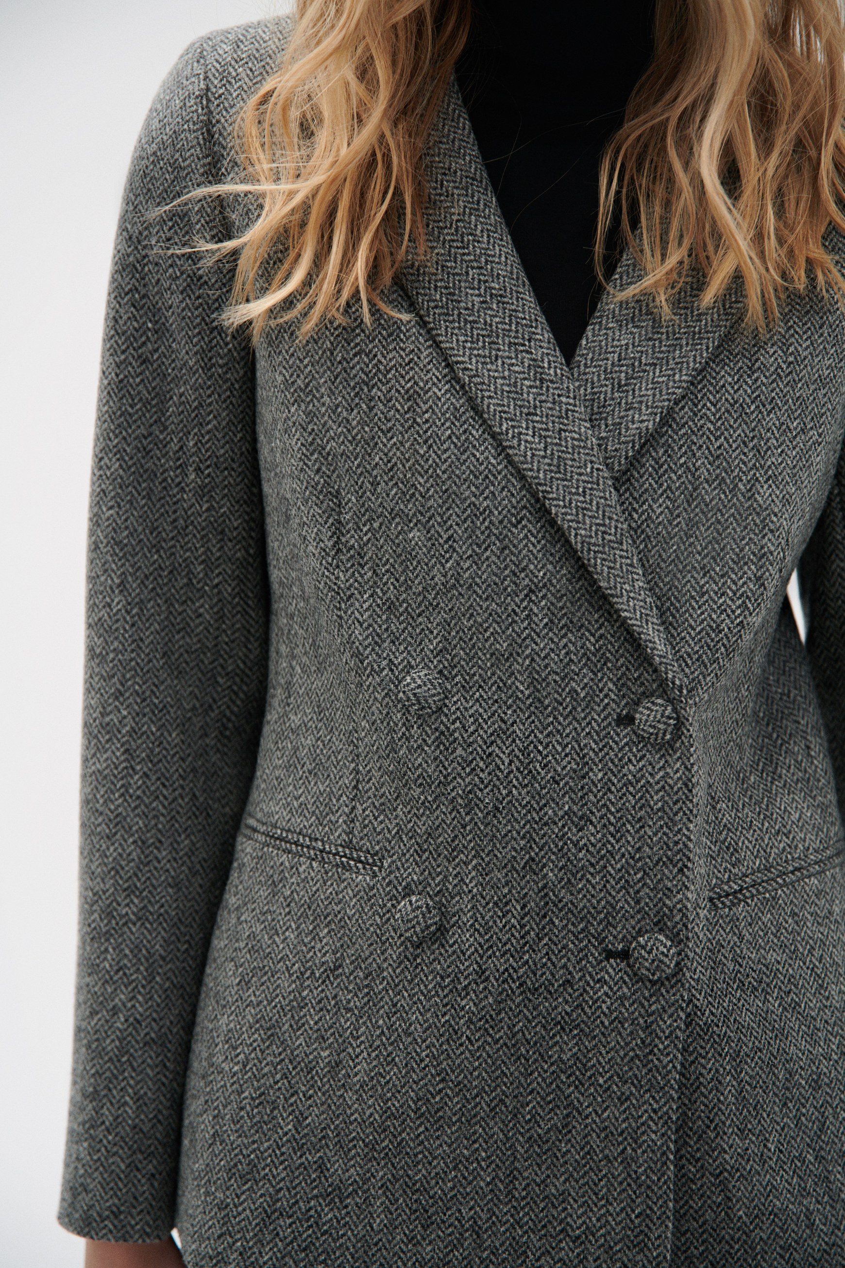 blazer yelena chevron gris fonce femme Blazer yelena chevron gris fonce femme
