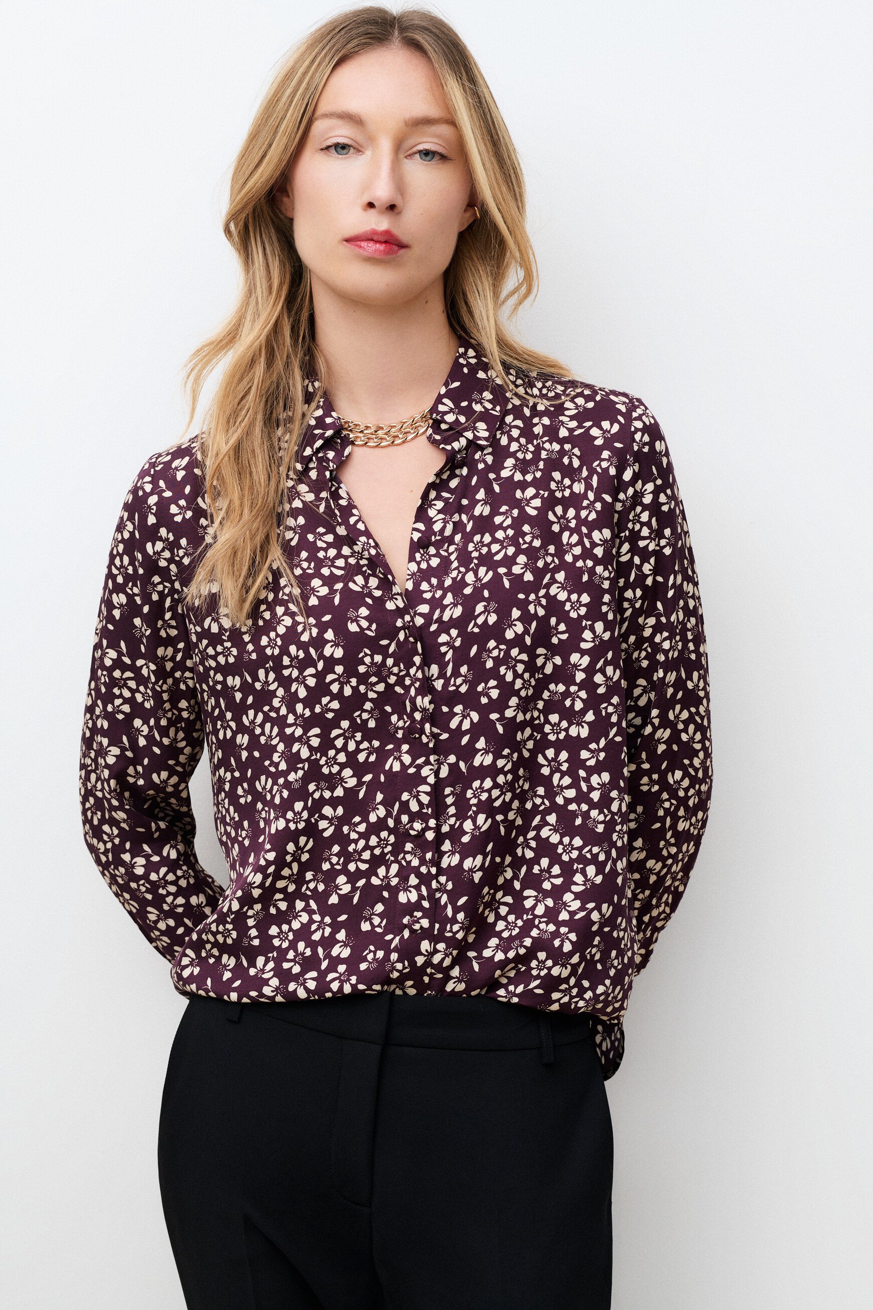 Chemise Charme prune femme