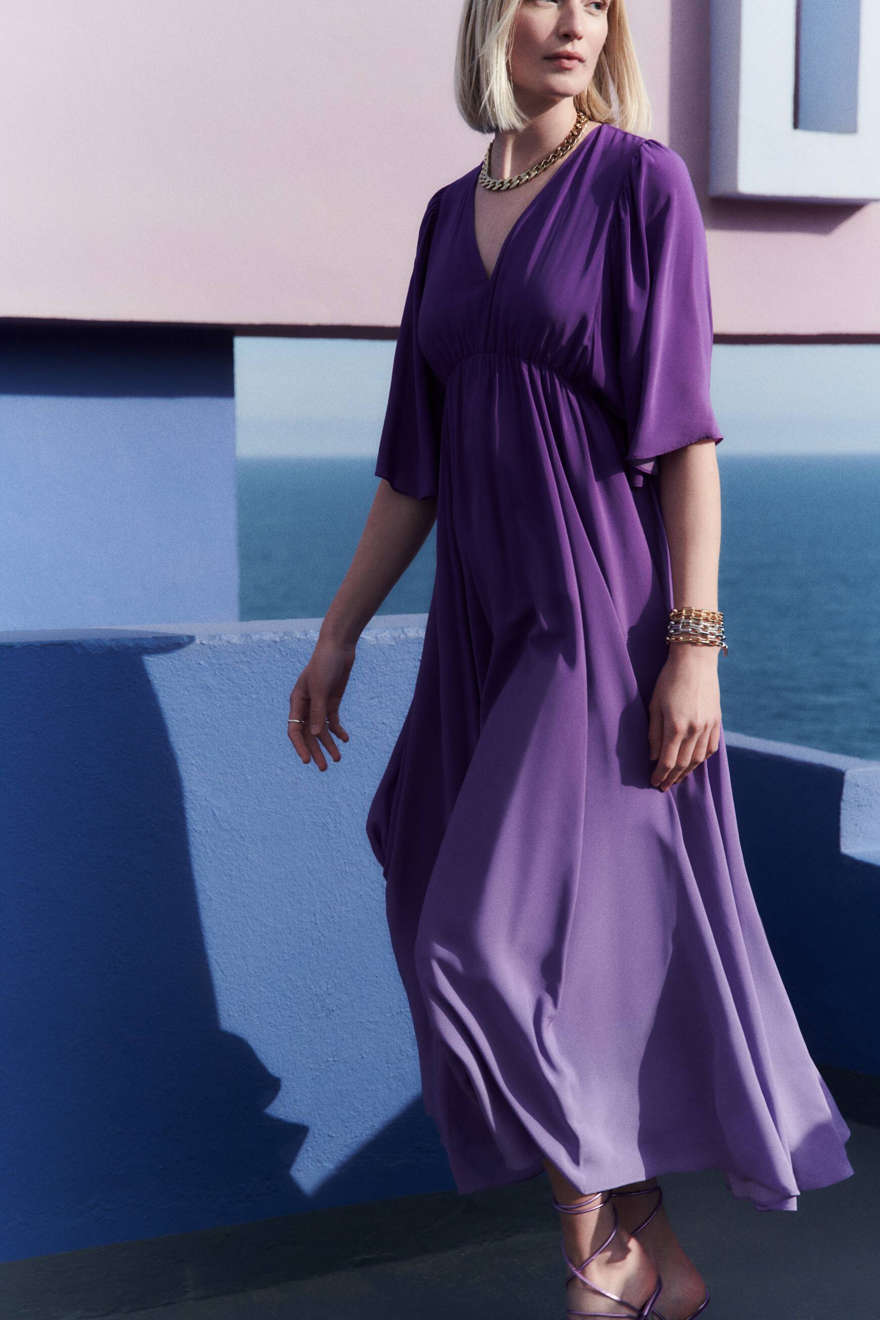 Robe rebeca violet femme