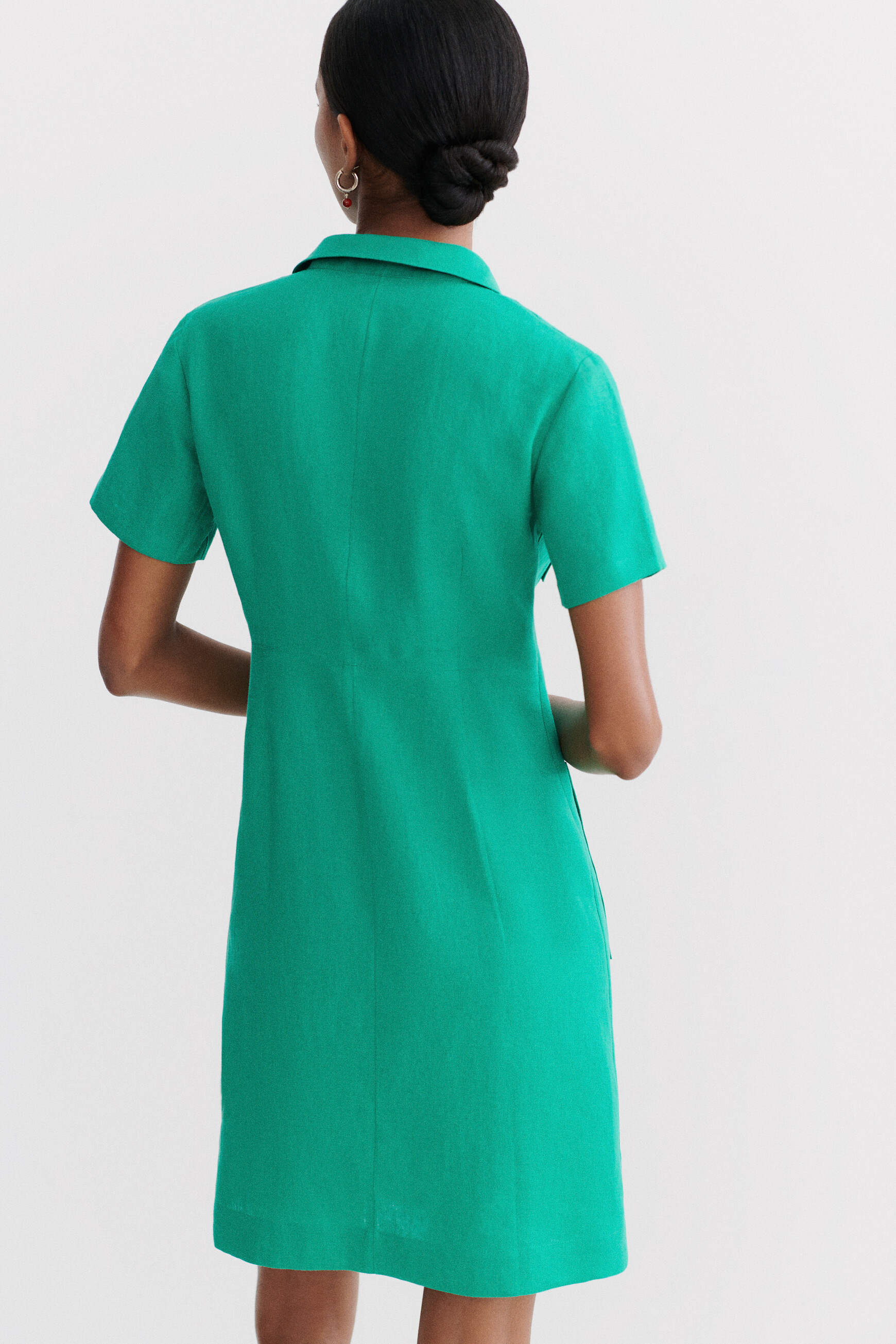 robe laure 100 lin vert emeraude femme robe laure 100% lin vert emeraude femme