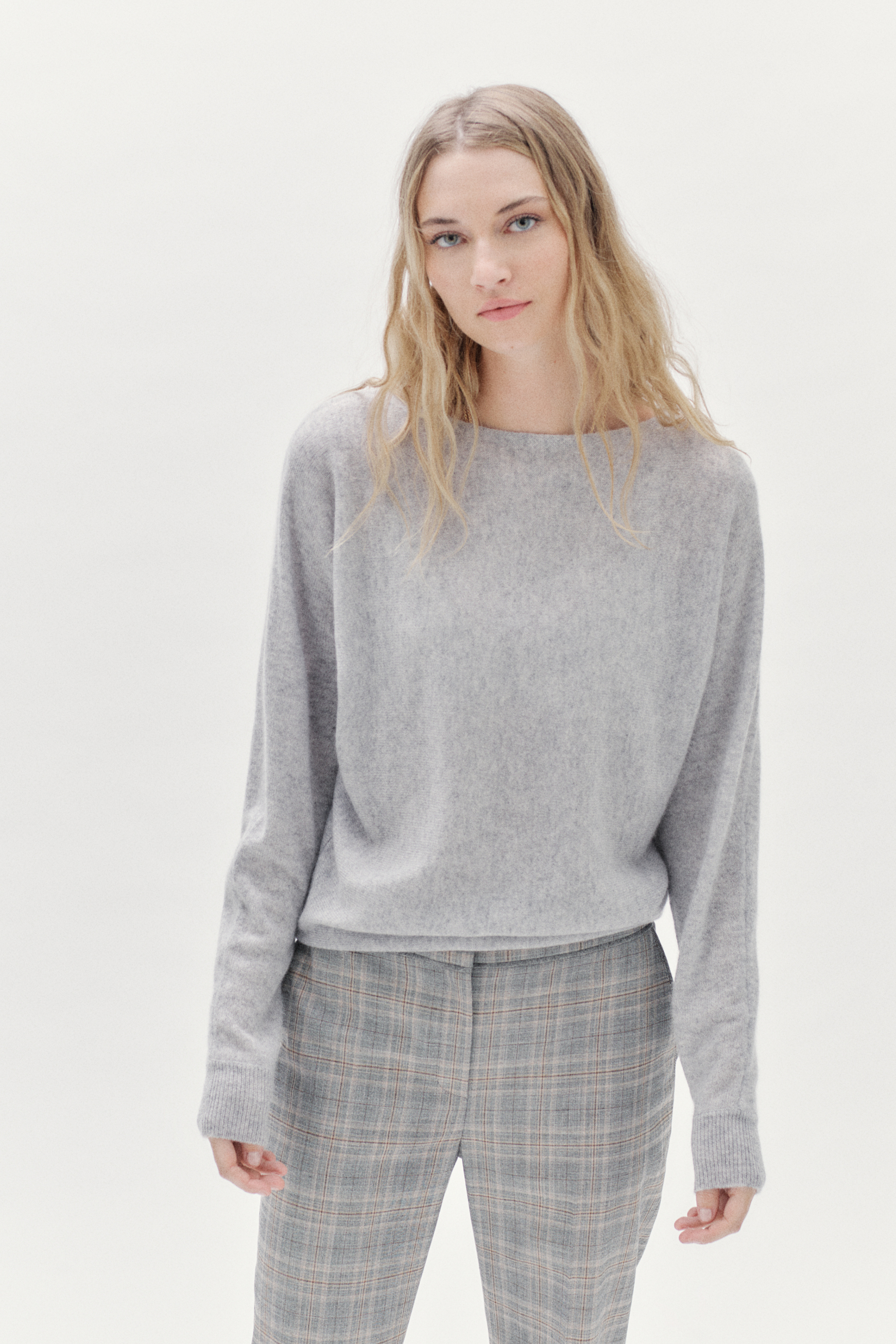 pull marie 100 cachemire gris clair femme pull marie 100% cachemire gris clair femme