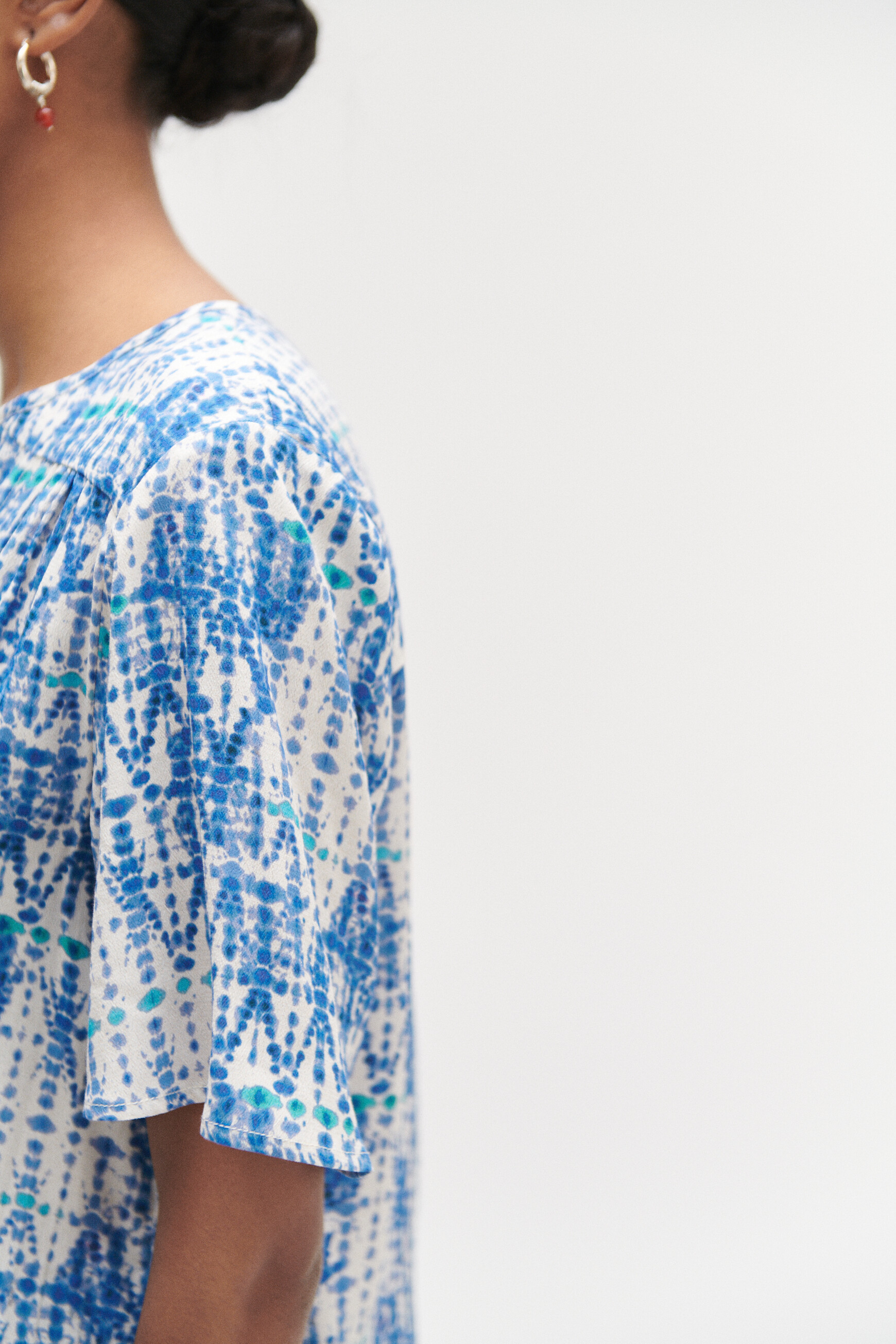 blouse tie and dye bleu femme Blouse tie and dye bleu femme