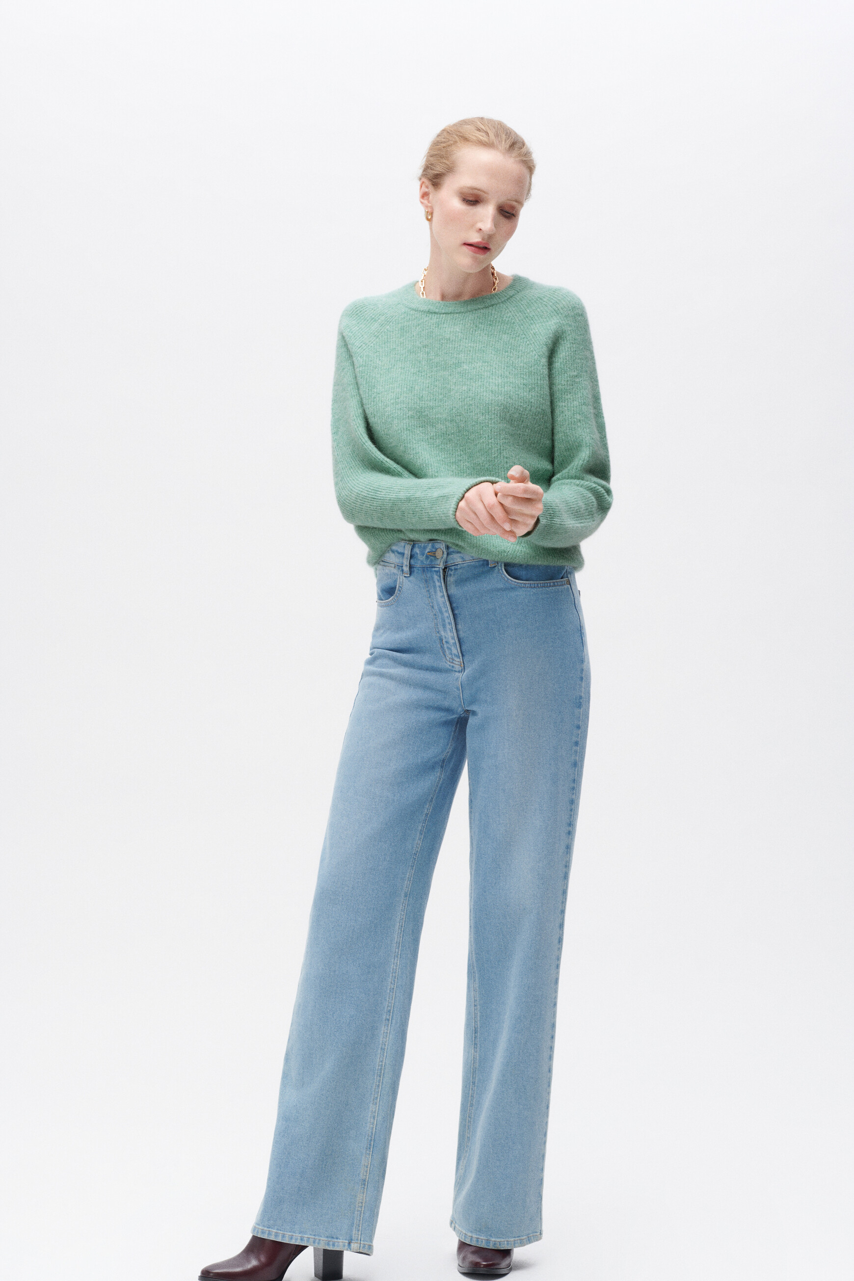 Pull miranda vert clair femme