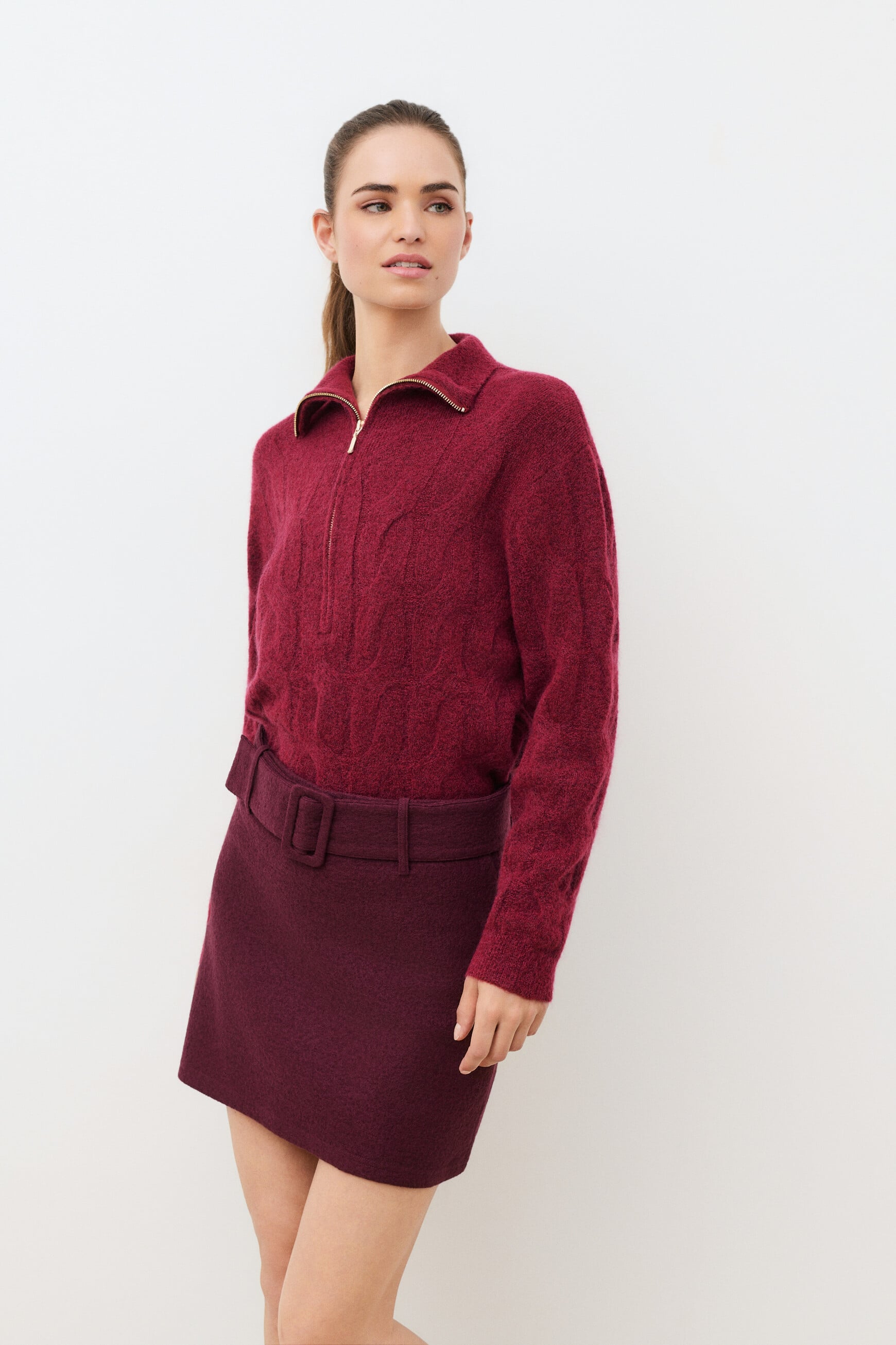 Skirt Jhazel plum woman