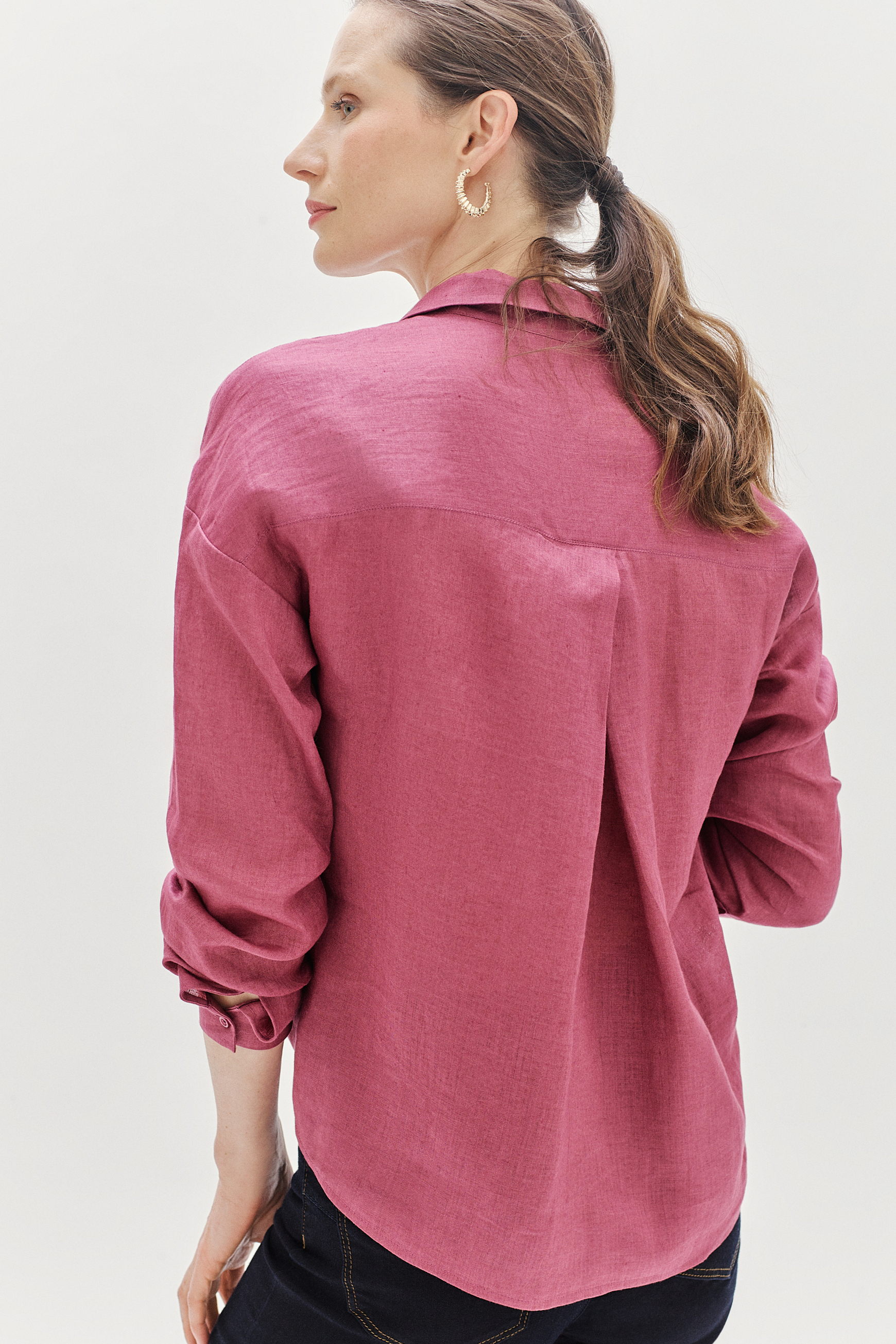 chemisier florentine 100 lin rose femme chemisier florentine 100% lin rose femme