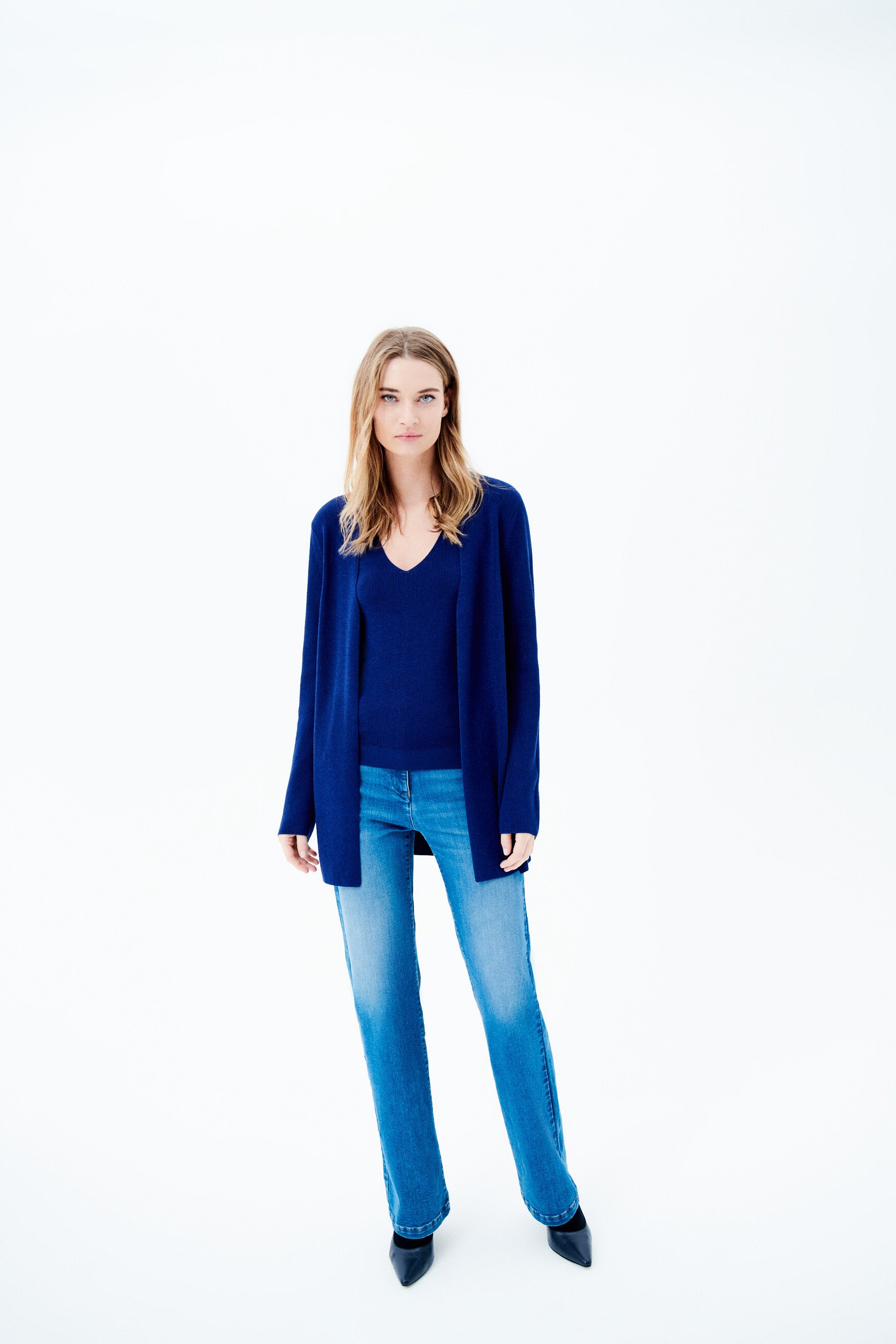 Minorque sweater navy blue woman