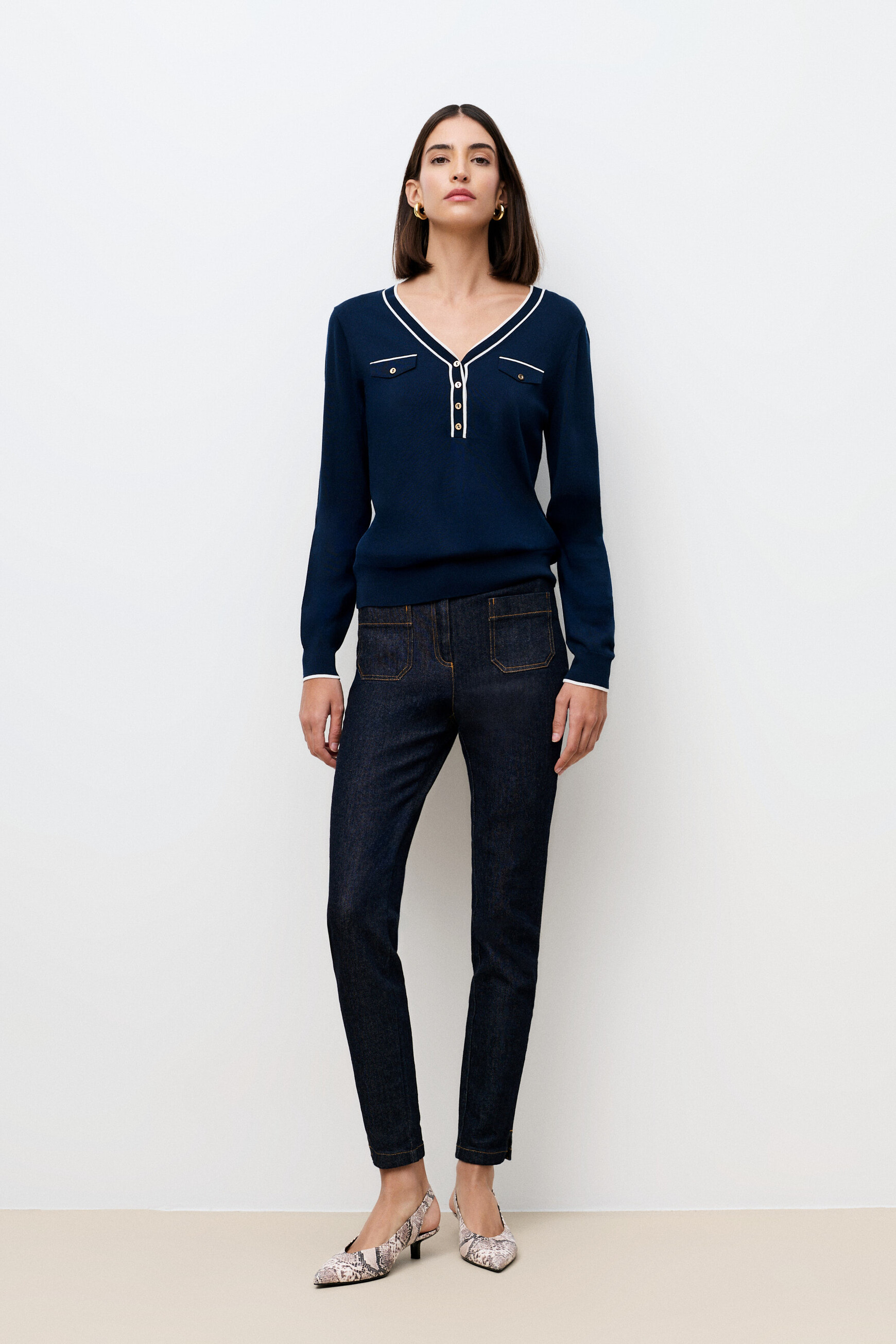 Pull Mcharlotte bleu marine femme