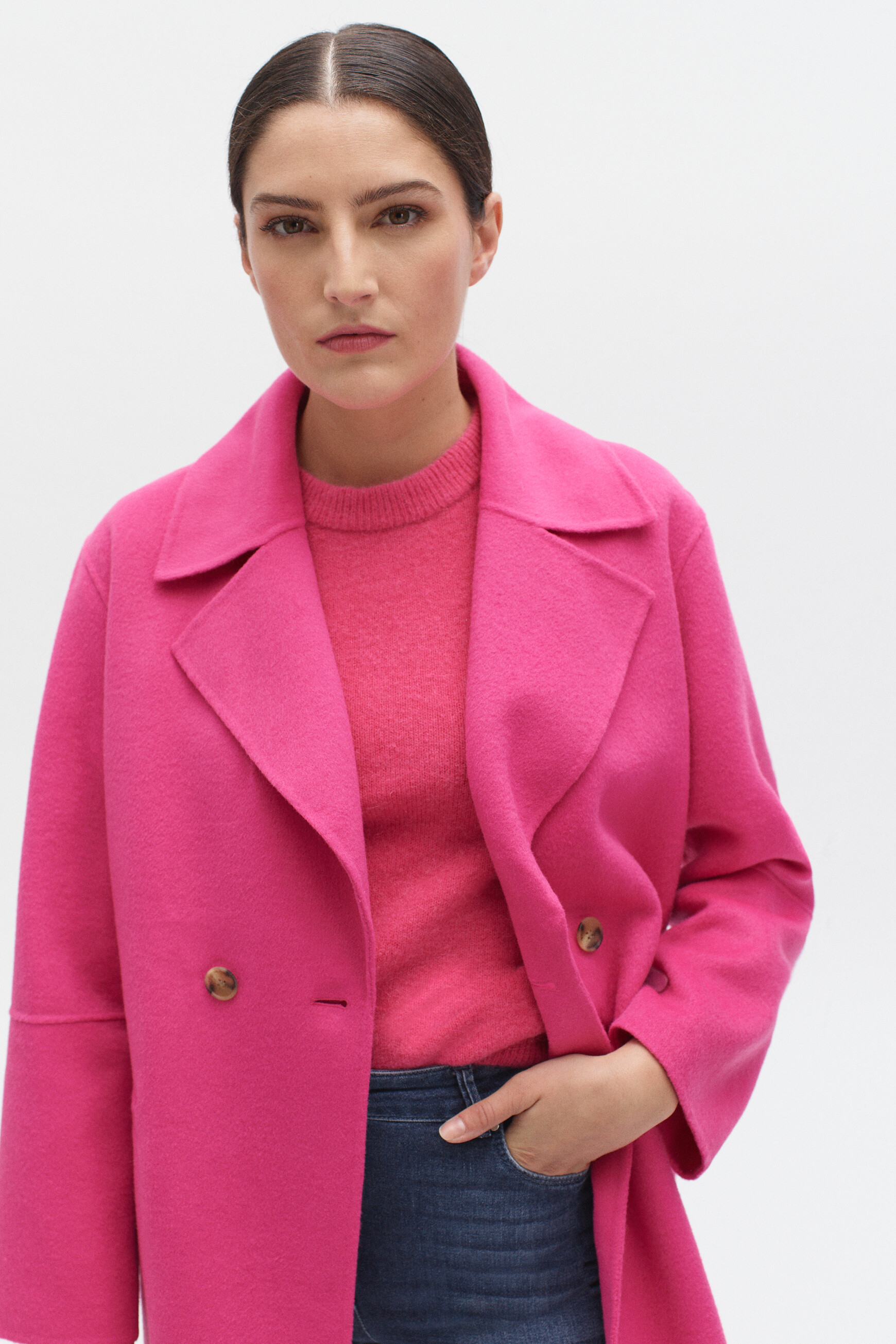 abrigo william rosa fucsia mujer Abrigo William rosa fucsia mujer