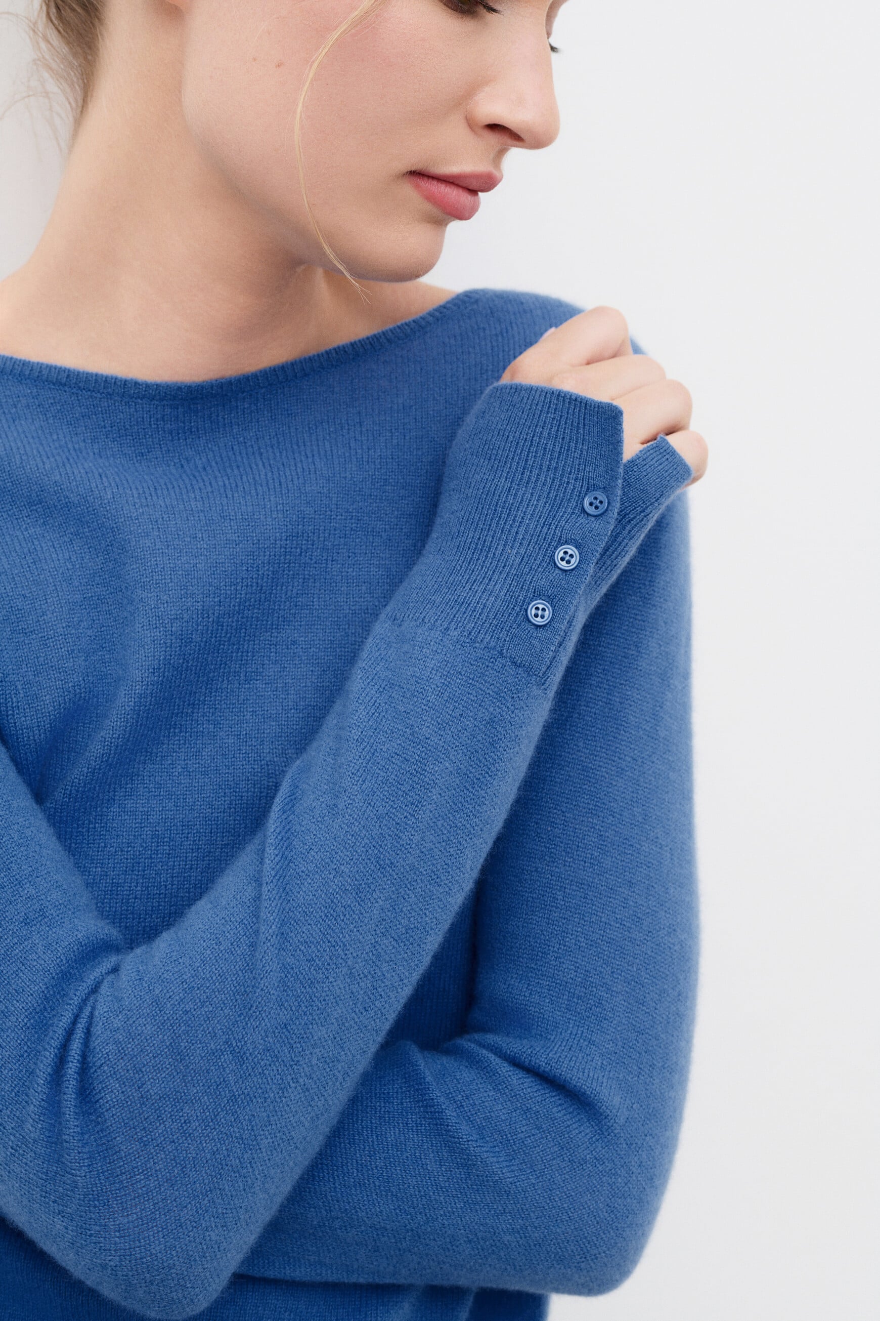 Mzoan 100% cashmere sweater dark blue woman
