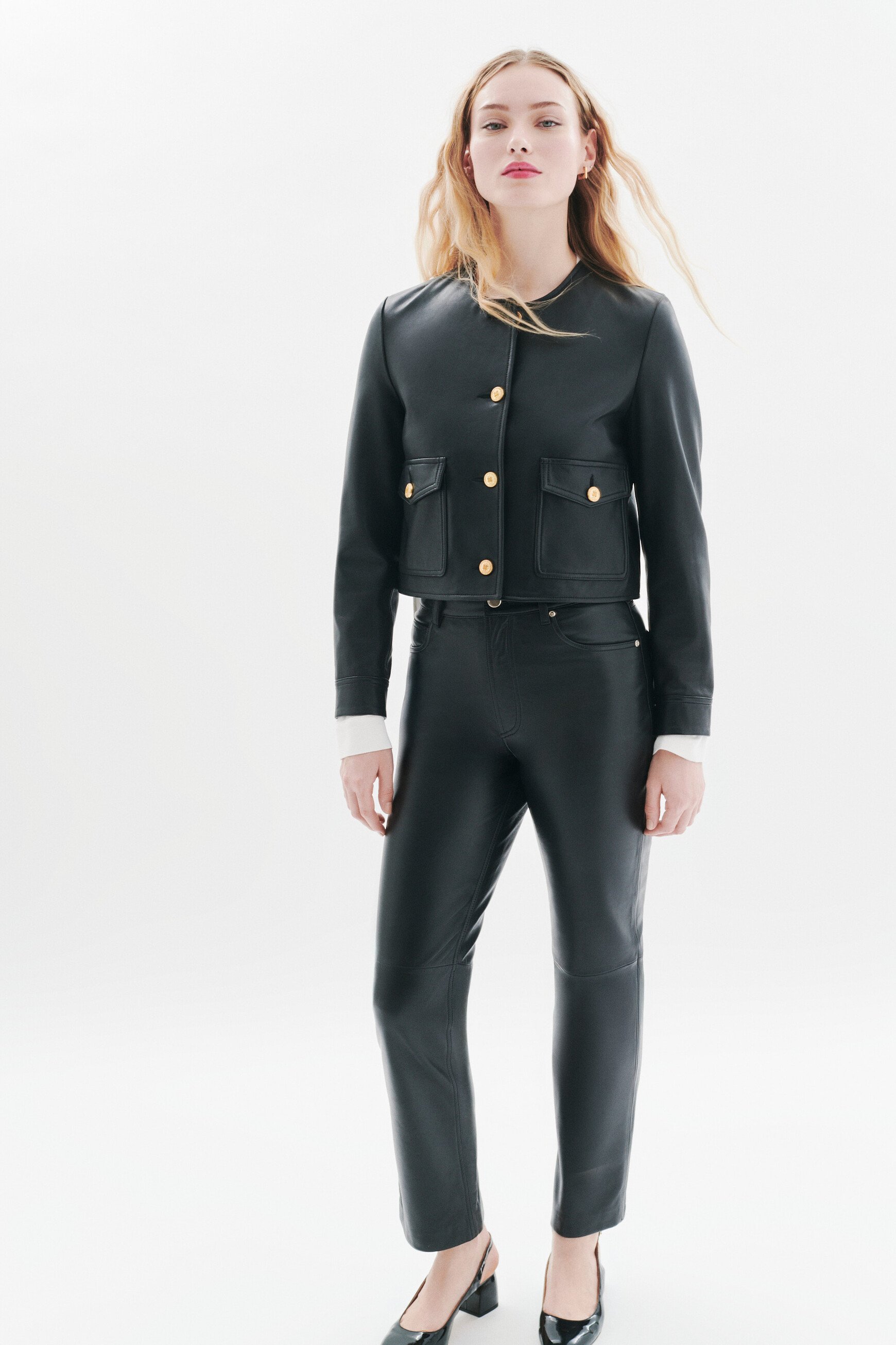 varmy leather jacket black woman Varmy leather jacket black woman