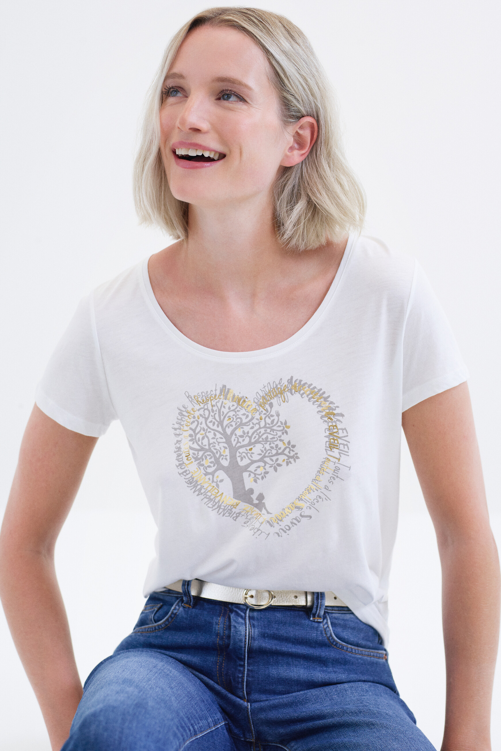 t shirt janice toutes a lecole blanc femme t-shirt janice toutes à l'école blanc femme