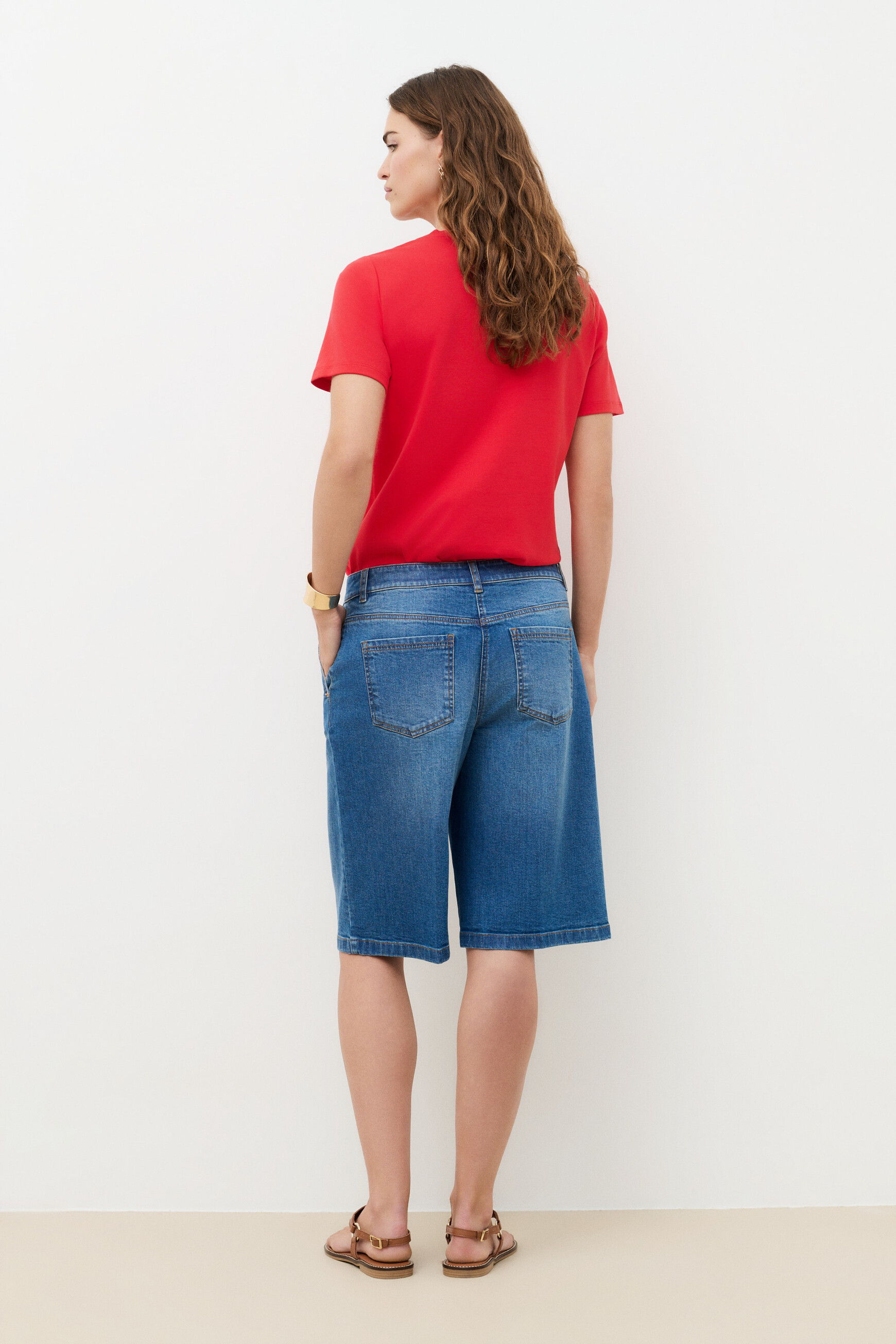 Permudadenim shorts stone denim woman