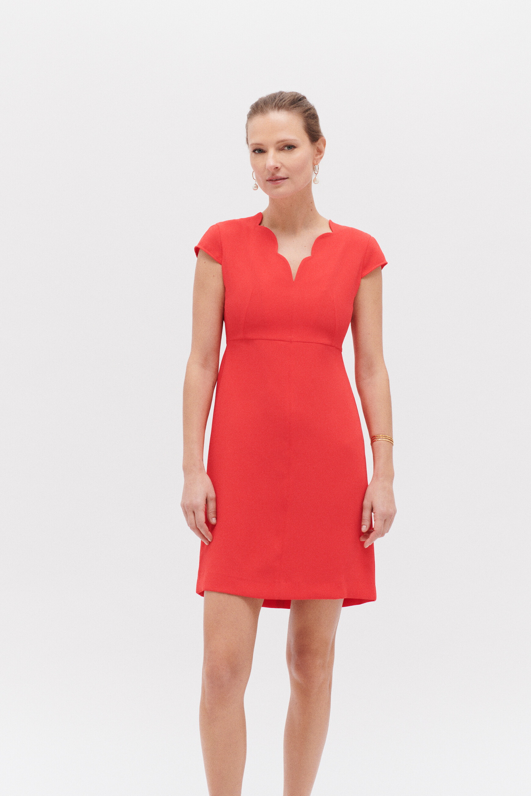 robe structuree myra rouge femme