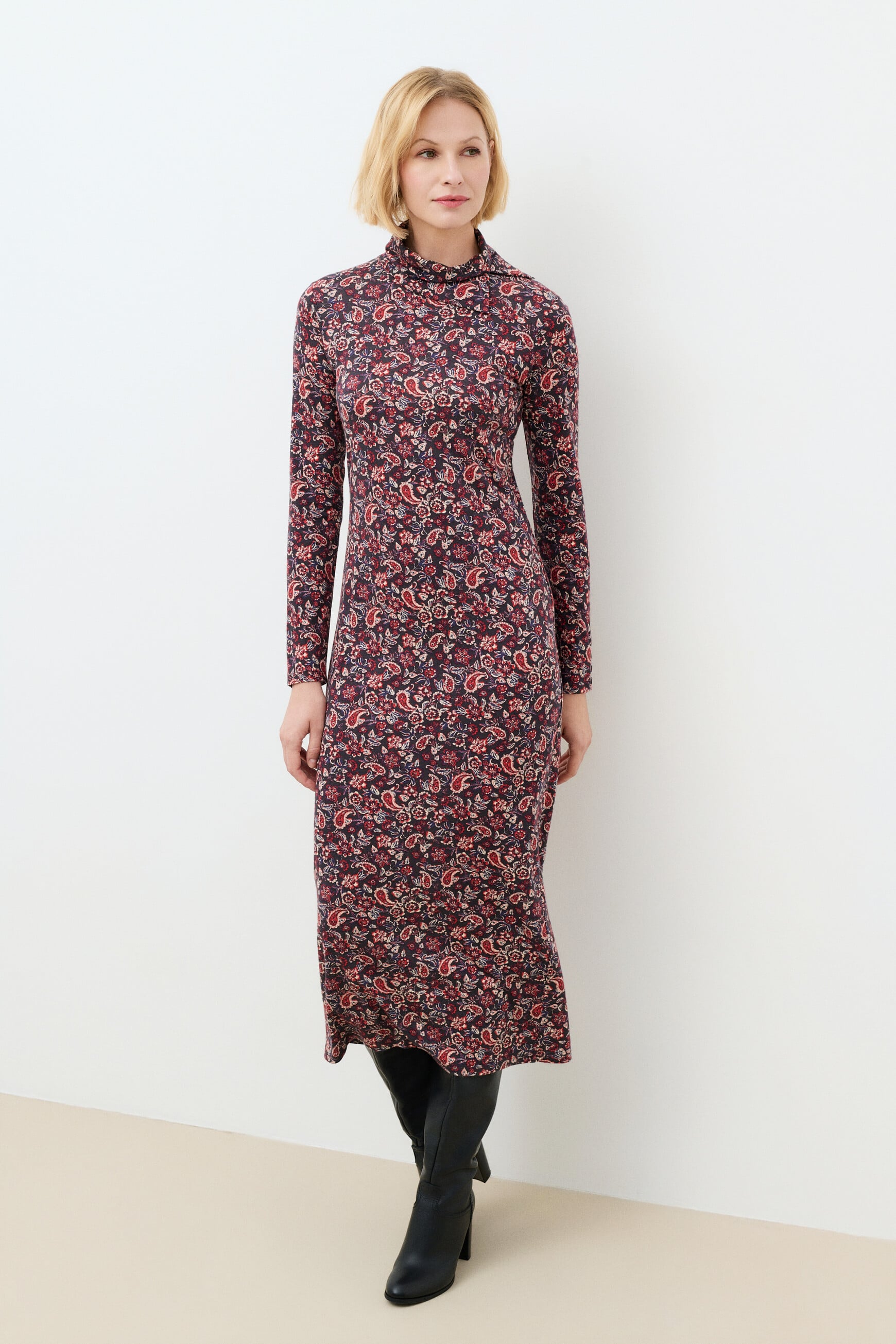 Rinna dress burgundy woman