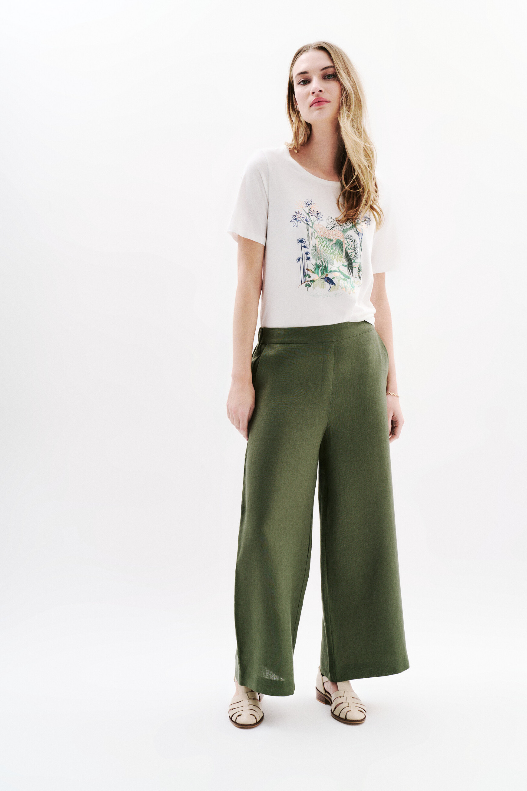 tcanopee t shirt khakigroen vrouw Tcanopee t-shirt khakigroen vrouw