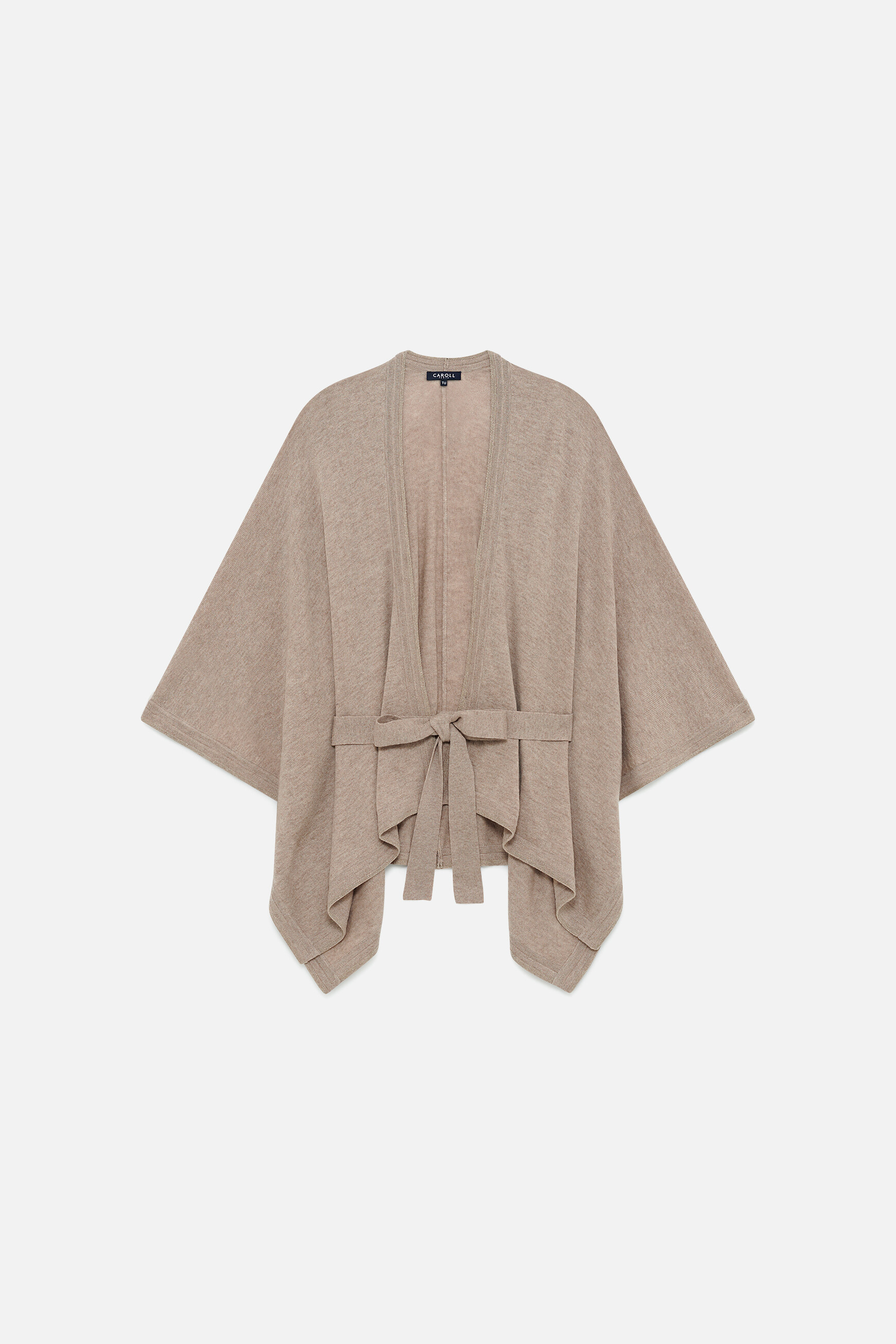 Poncho Albano marron clair femme