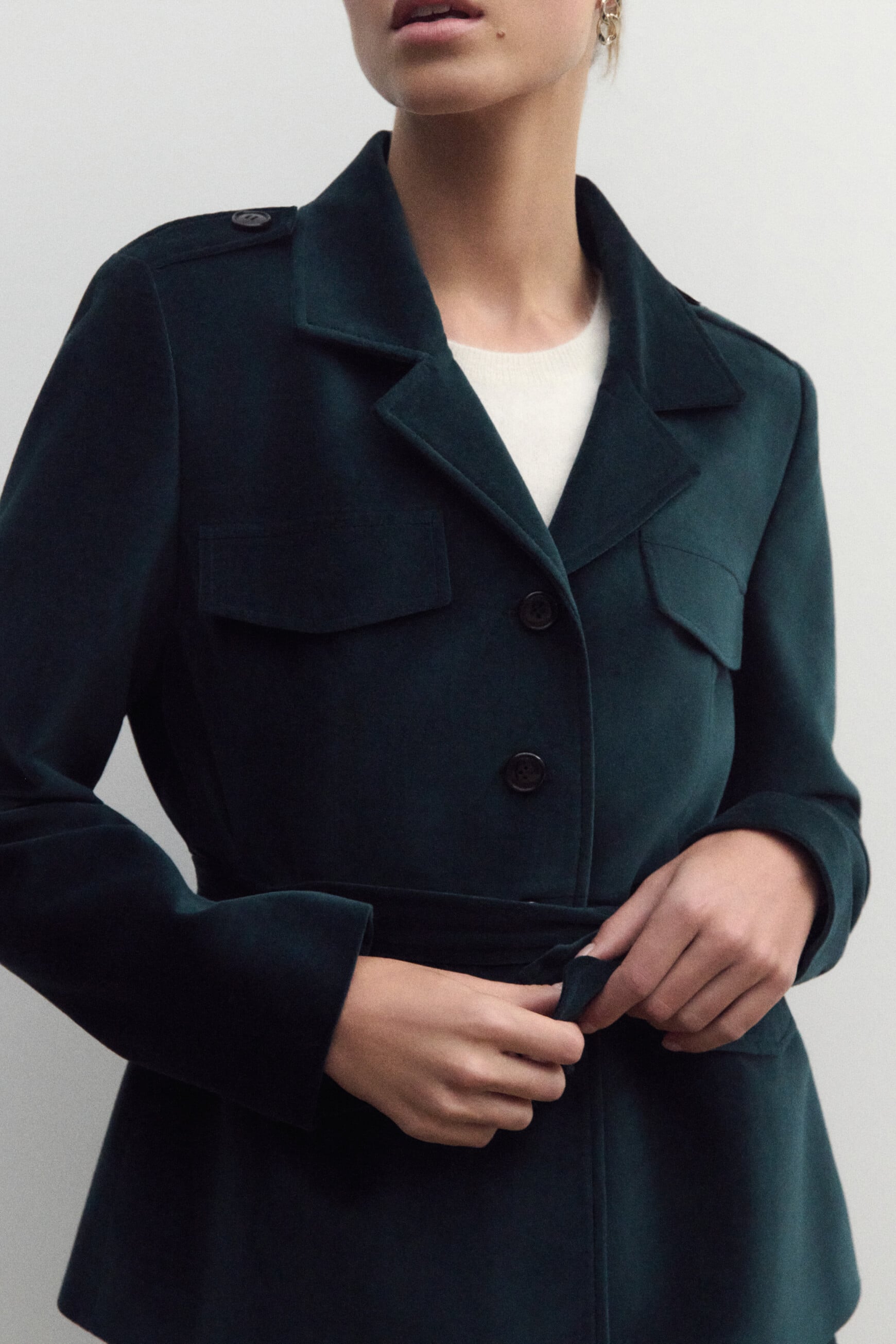 Voceane jacket teal green woman