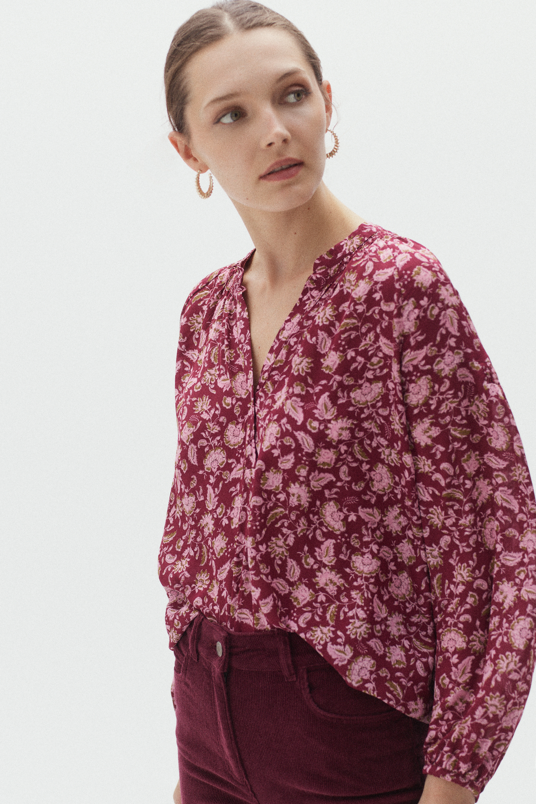 chemisier maelle rose cerise femme chemisier maelle rose cerise femme