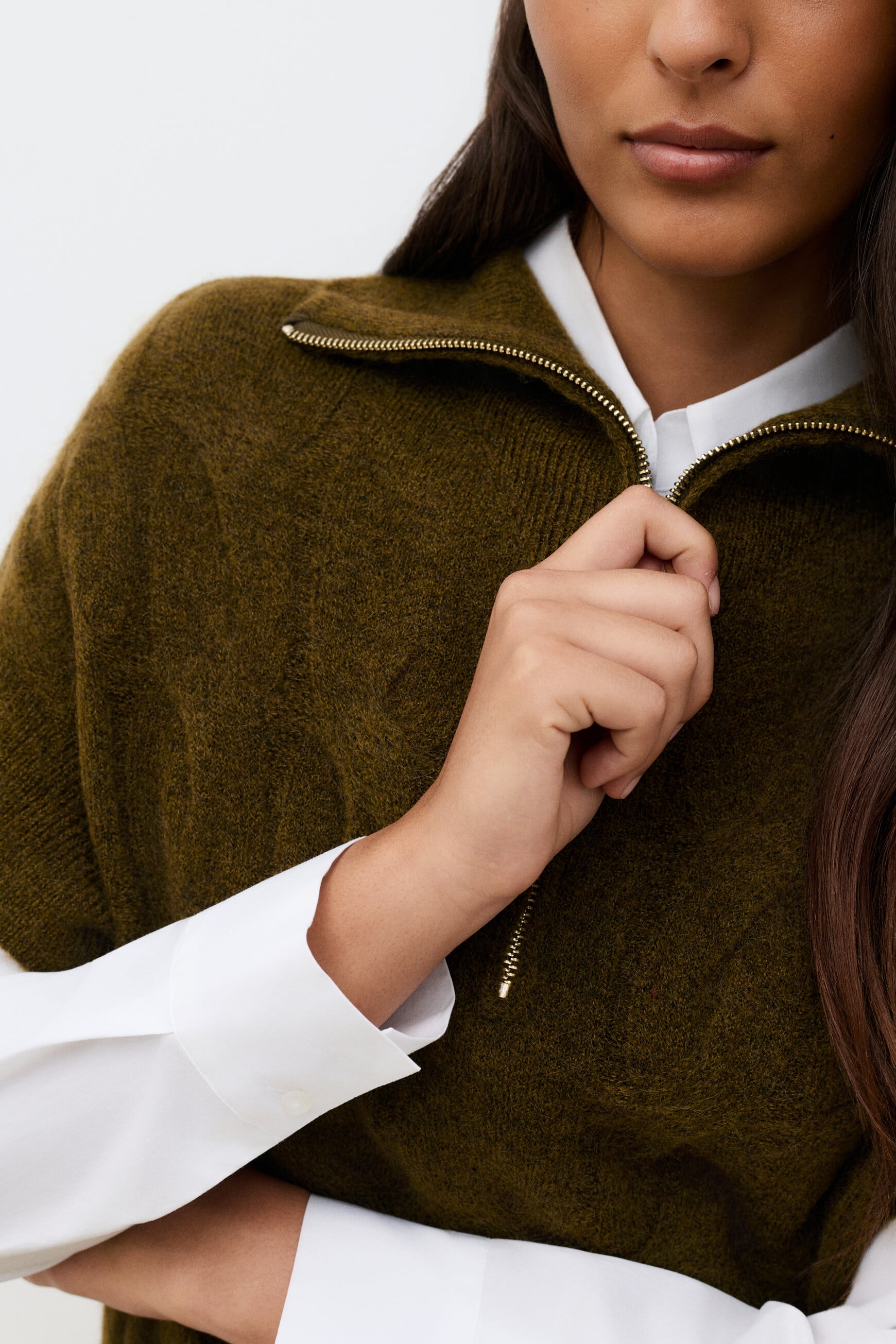 Mtanis sweater khaki green woman