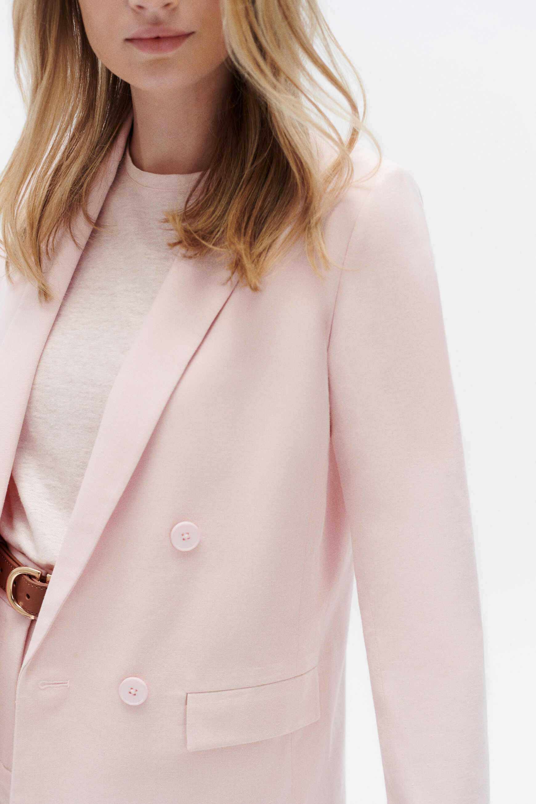 blazer amelie rose clair femme