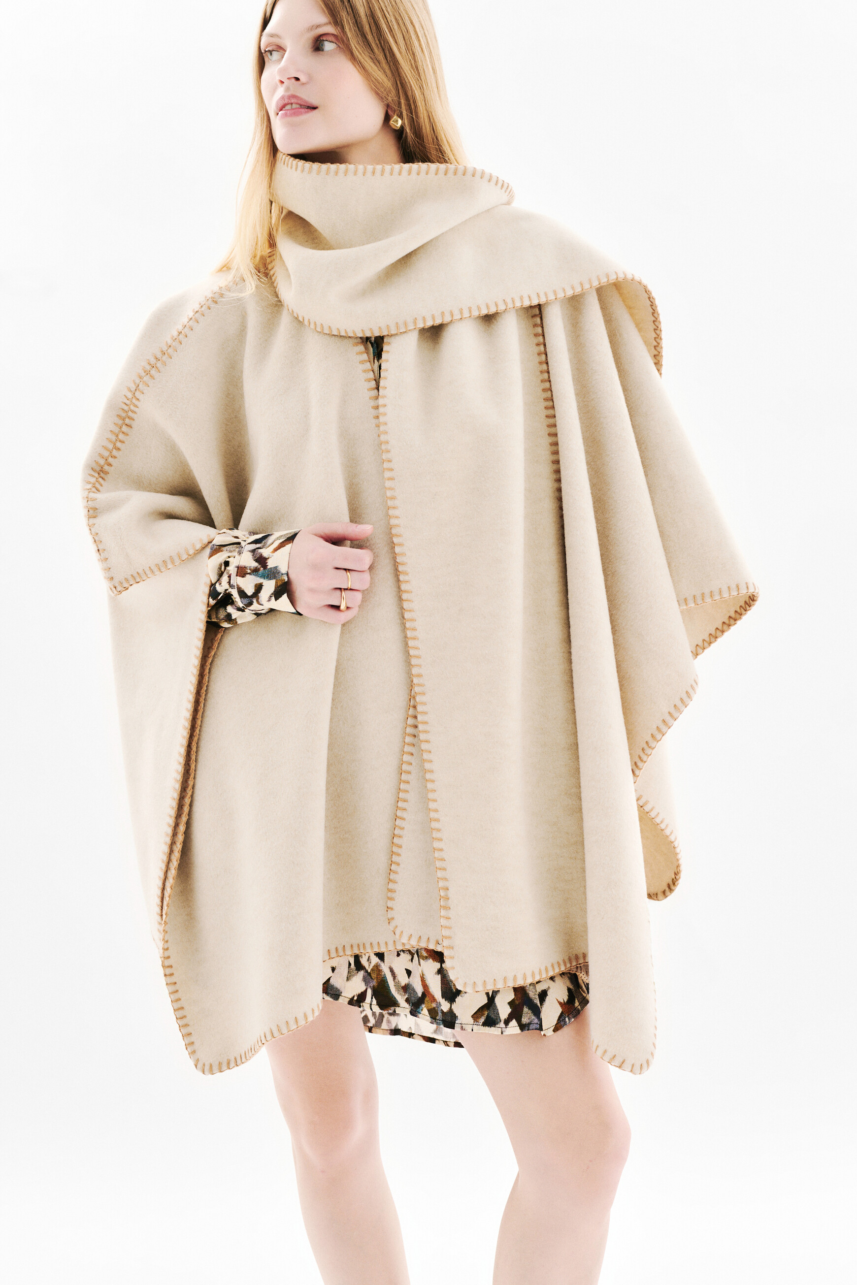 Hester poncho cream woman