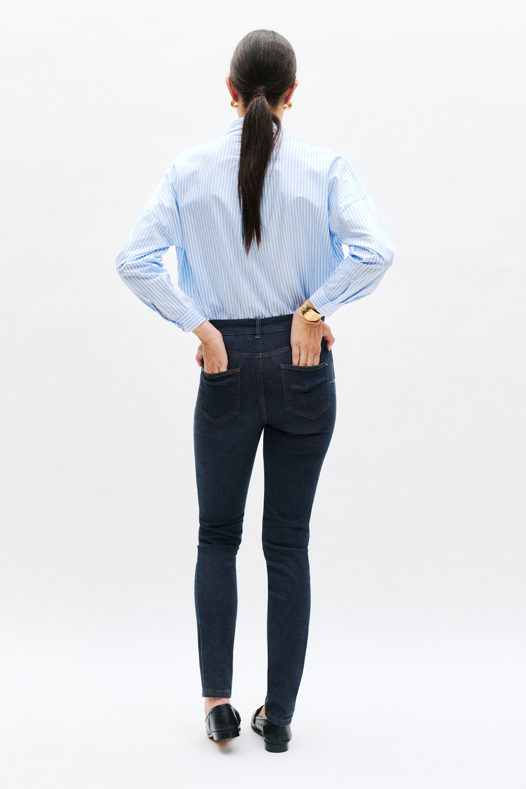 tom slim fit pants double stone denim woman Tom slim-fit pants double stone denim woman
