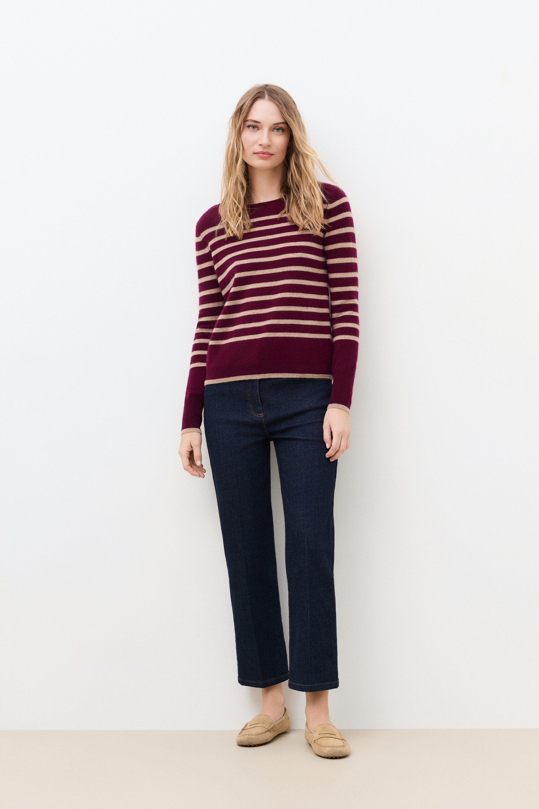 Mzoely 100% cashmere sweater burgundy woman