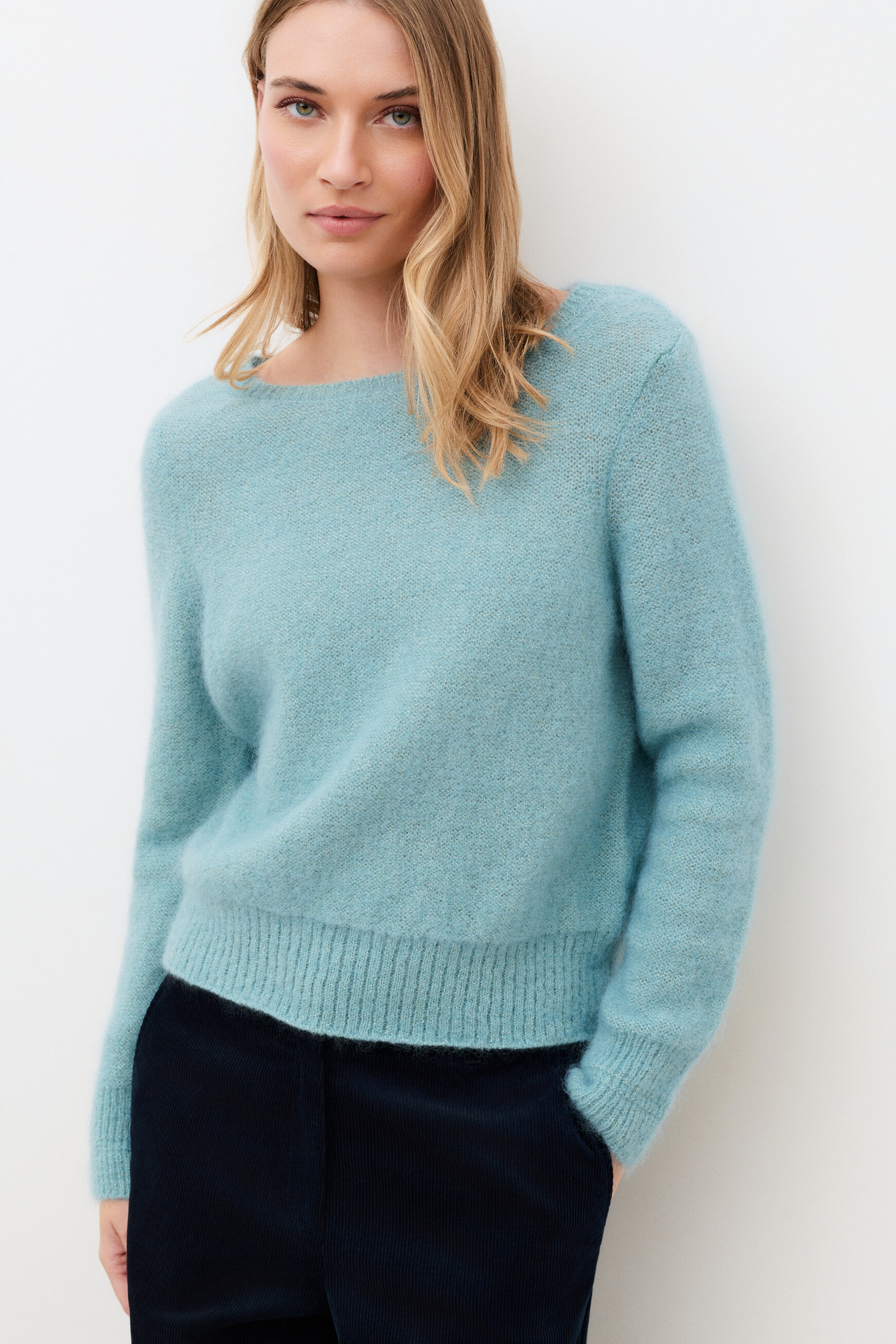 Stephano sweater blue-grey woman