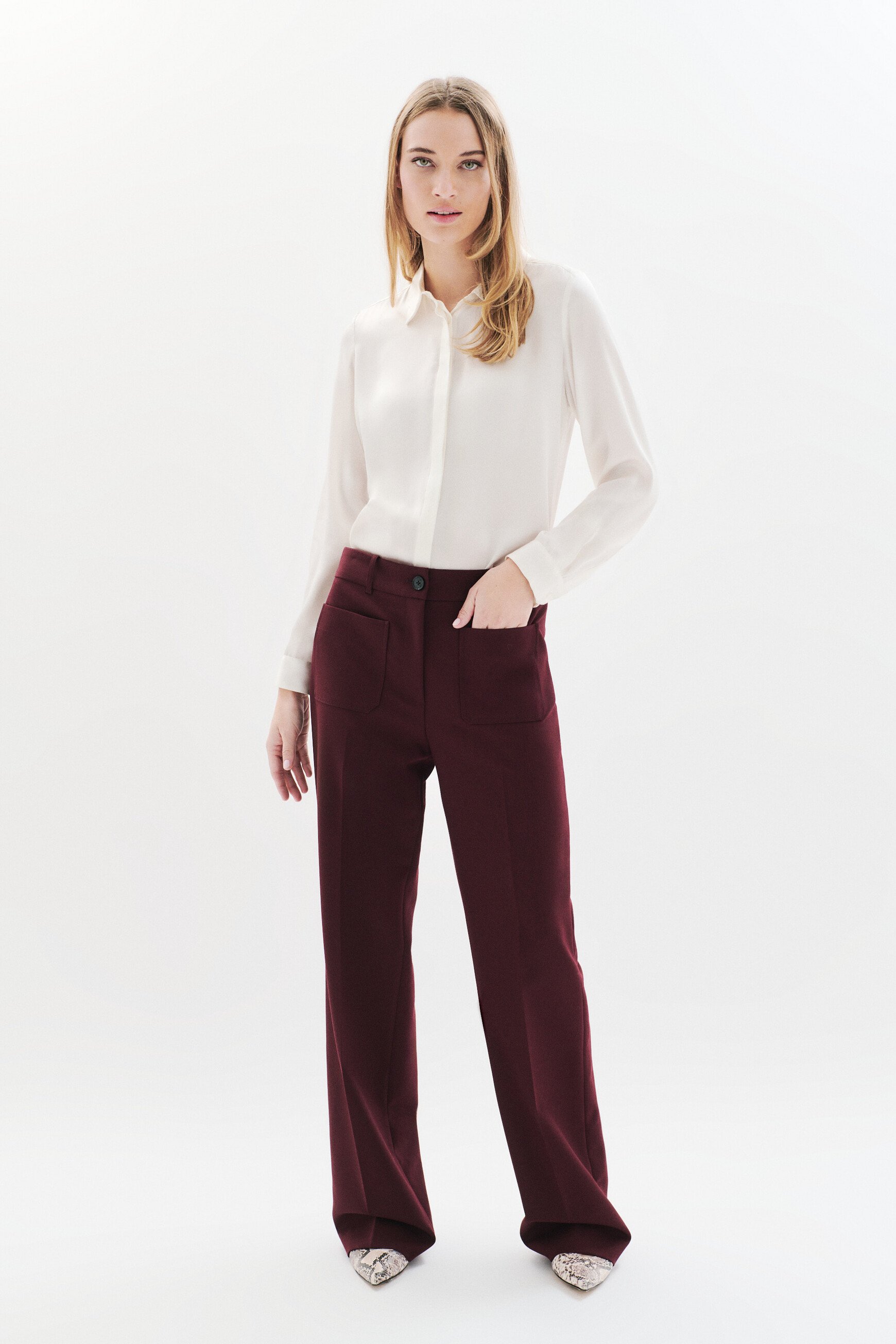 Pelleyville trousers plum woman