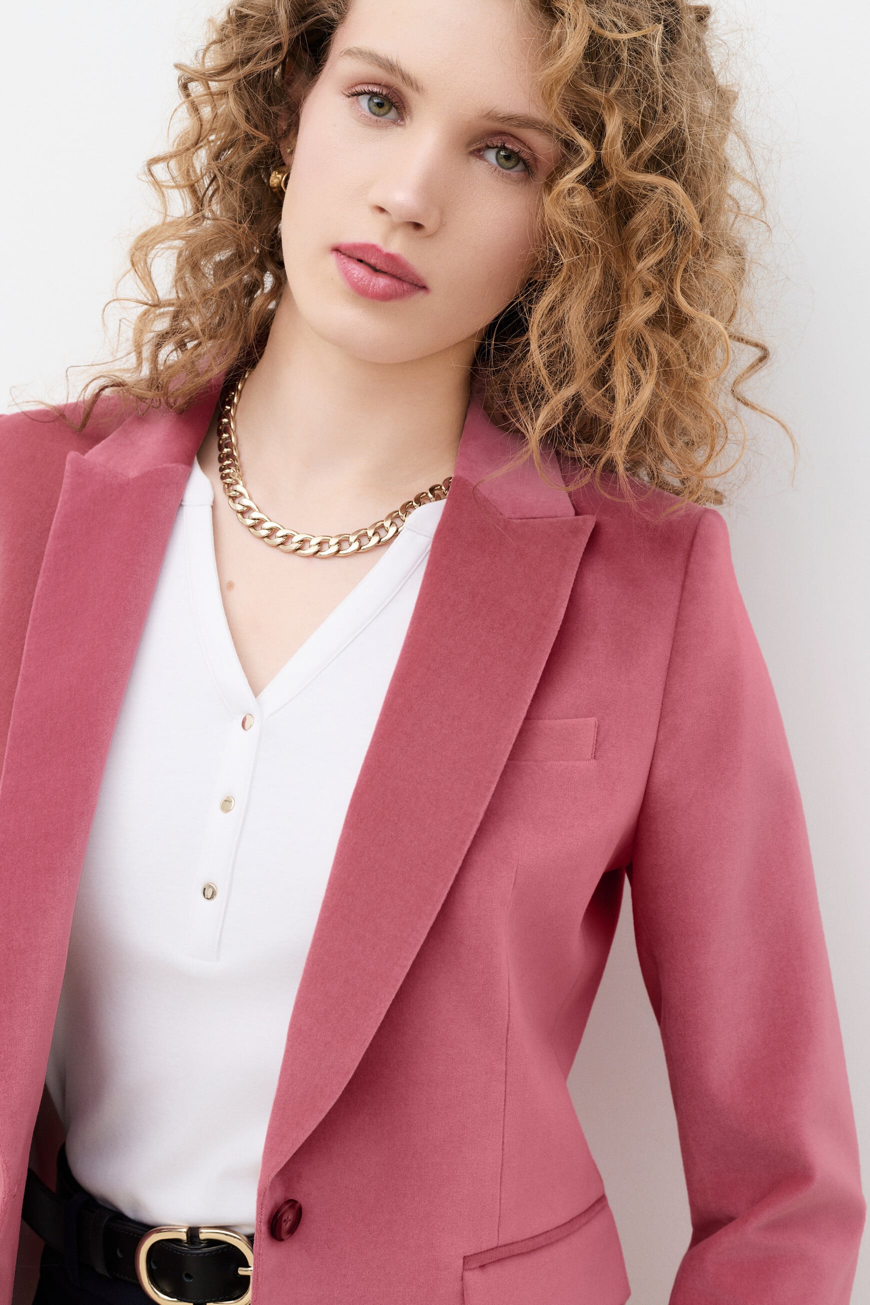 Aurora blazer dusty pink woman