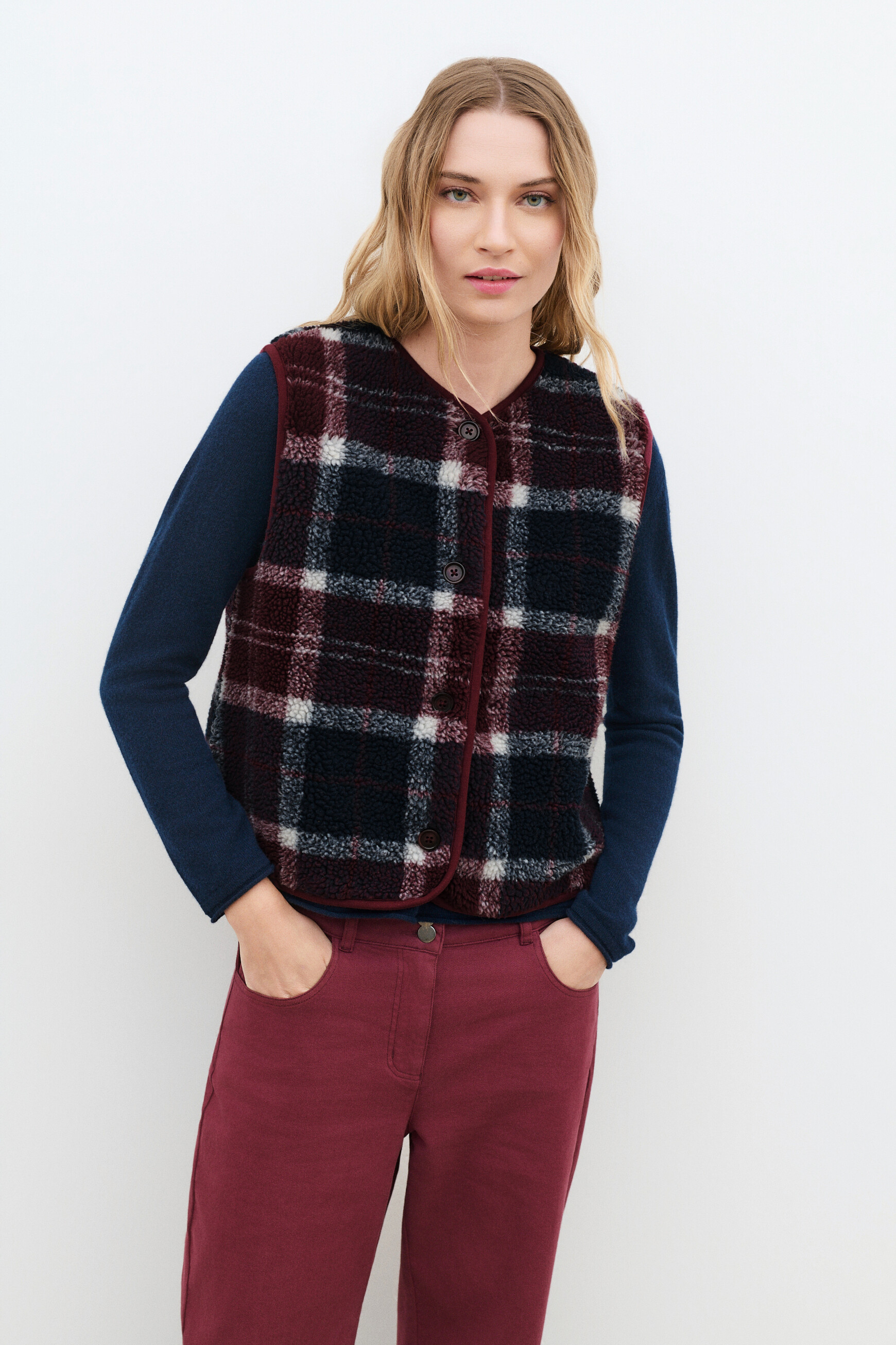 Tnicolas1 cardigan burgundy woman