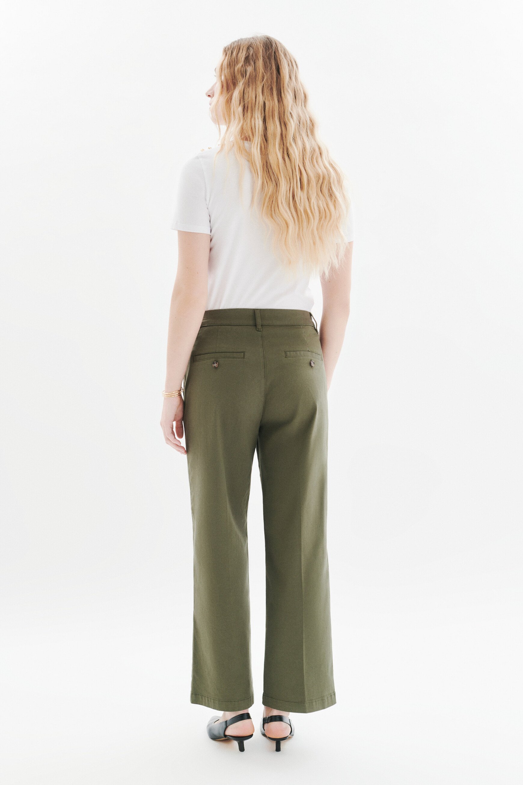 Paolo trousers khaki green woman
