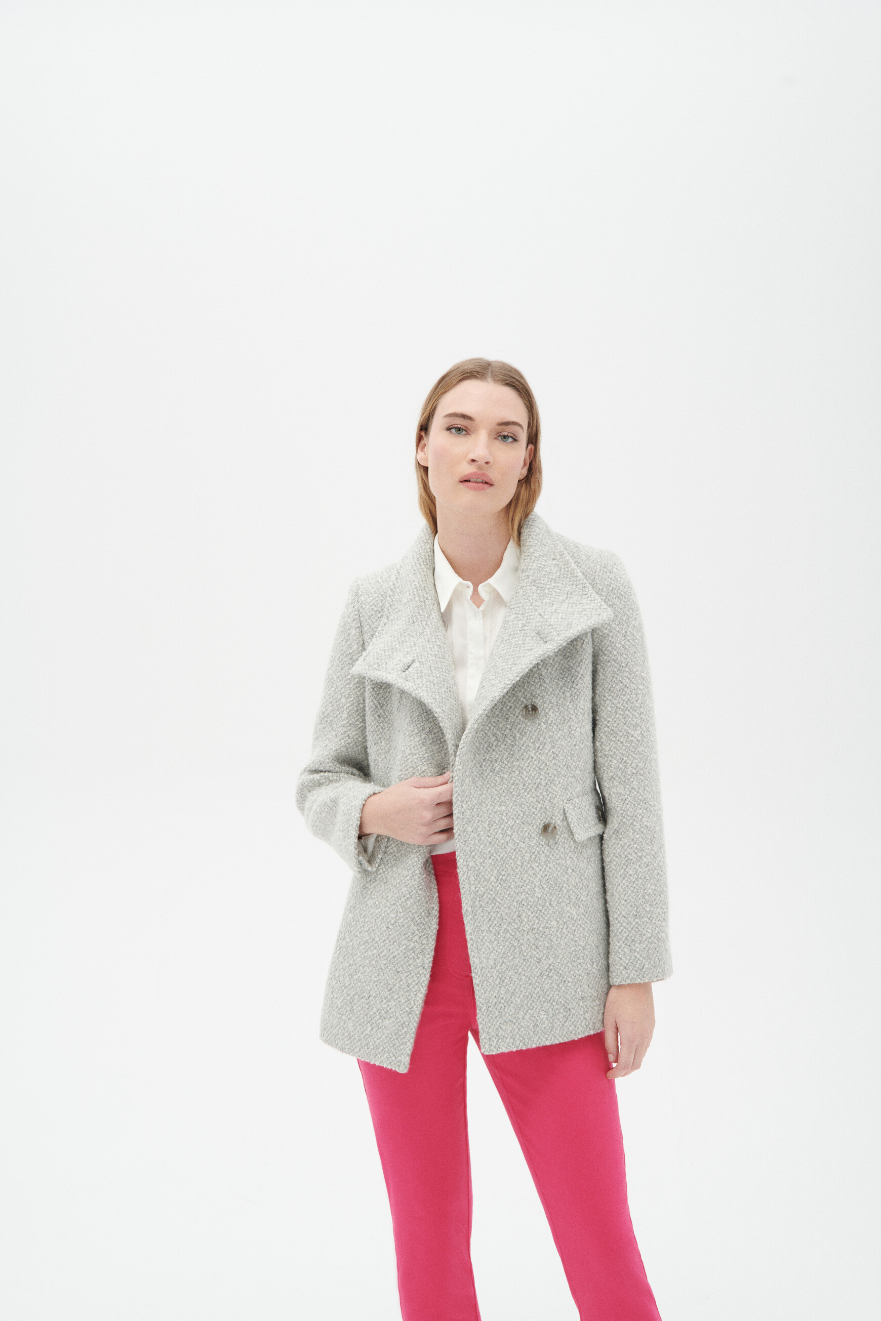 Cappotto corto deals grigio donna