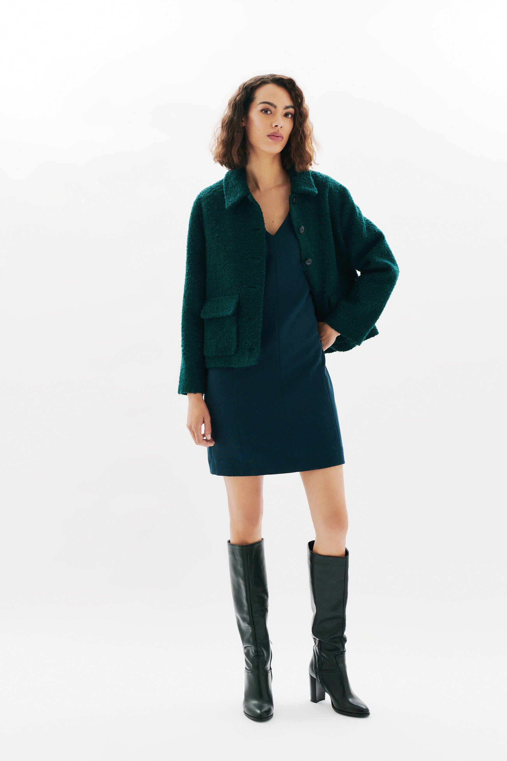 Manteau Gvanderu bleu canard femme