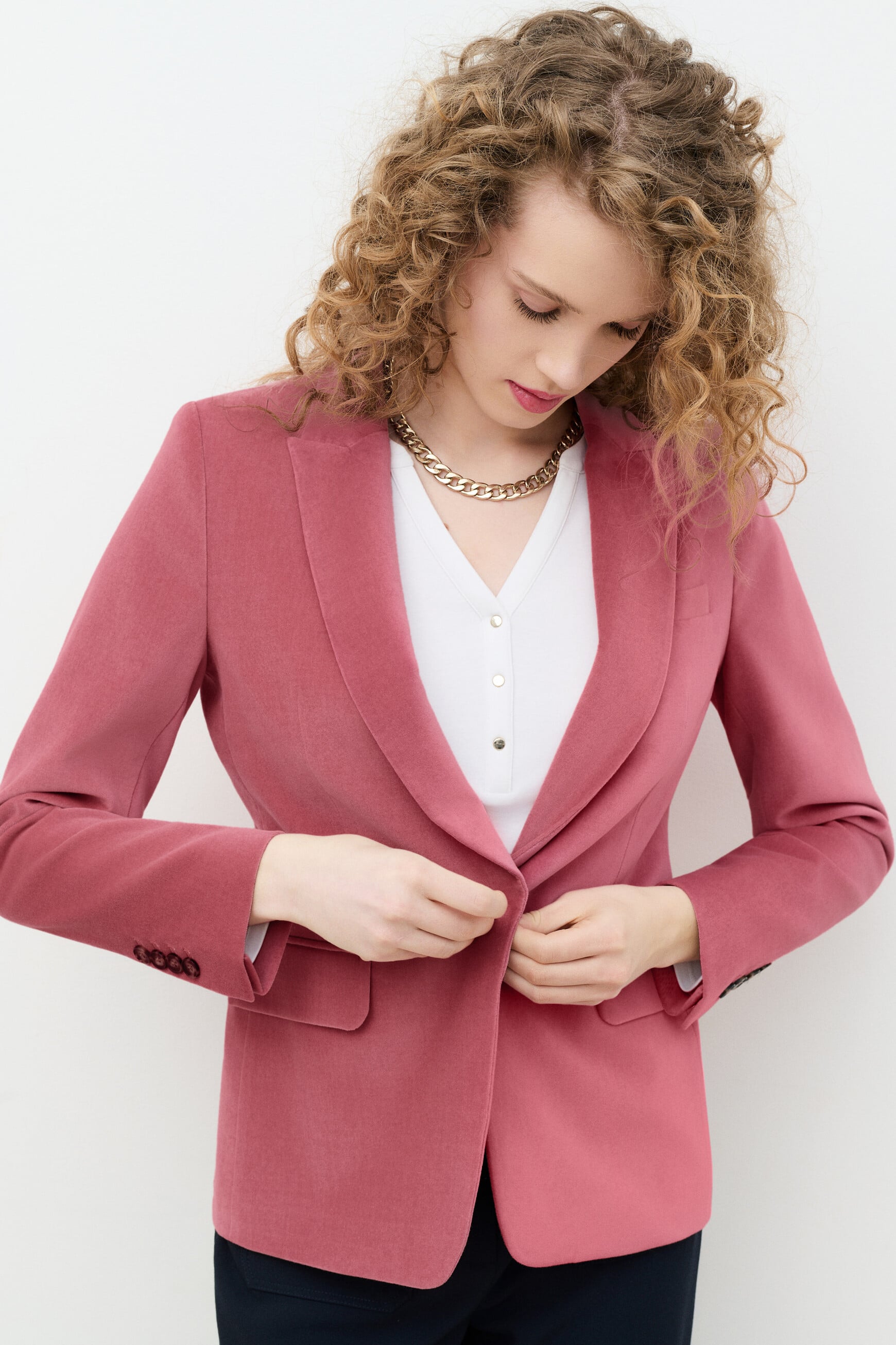 Aurora blazer dusty pink woman