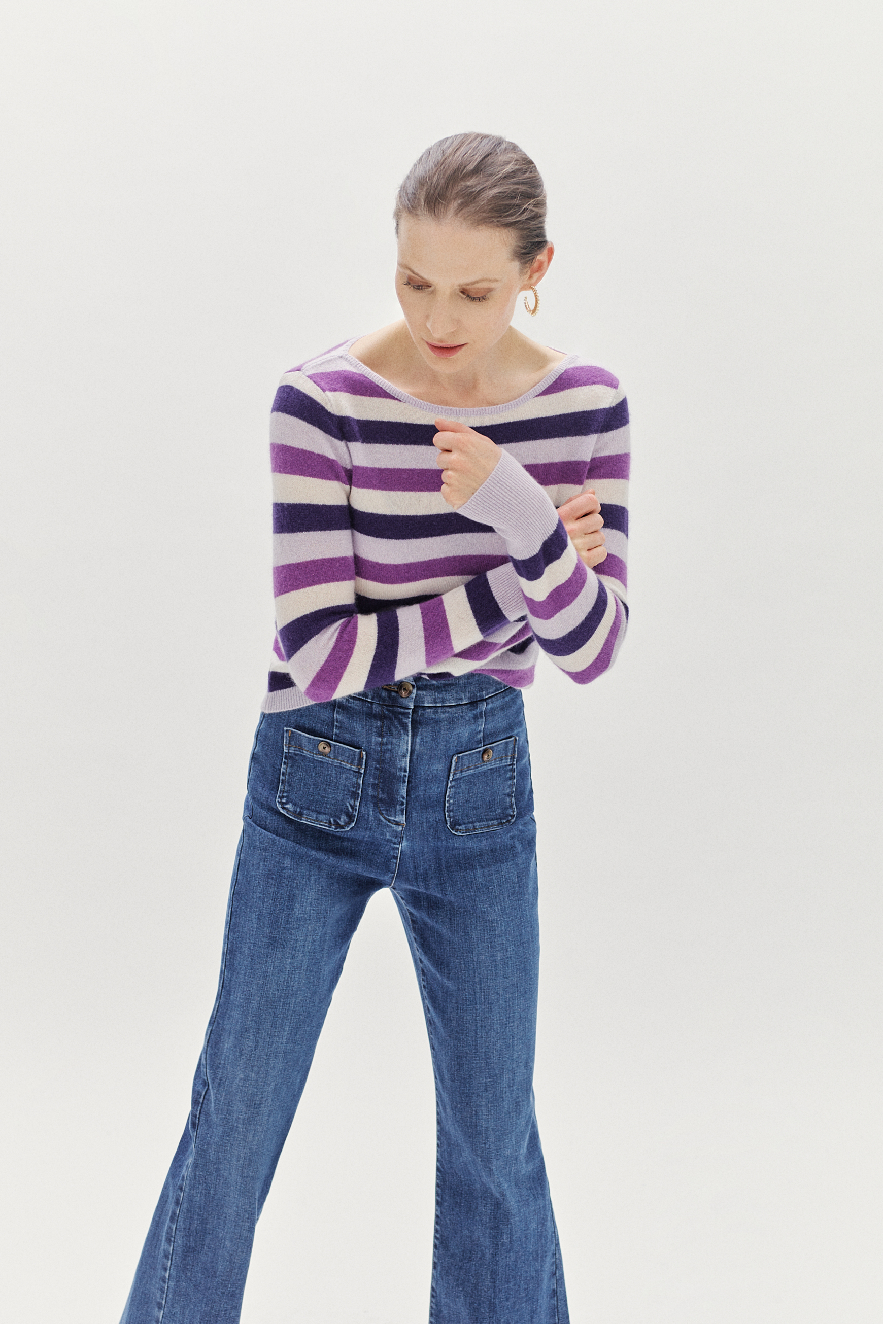 pull zelda 100 cachemire prune femme pull zelda 100% cachemire prune femme