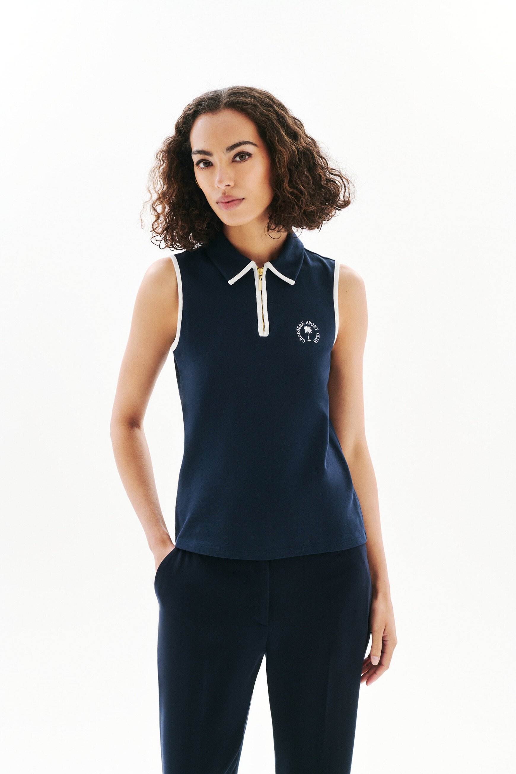 T-shirt Tely bleu marine femme